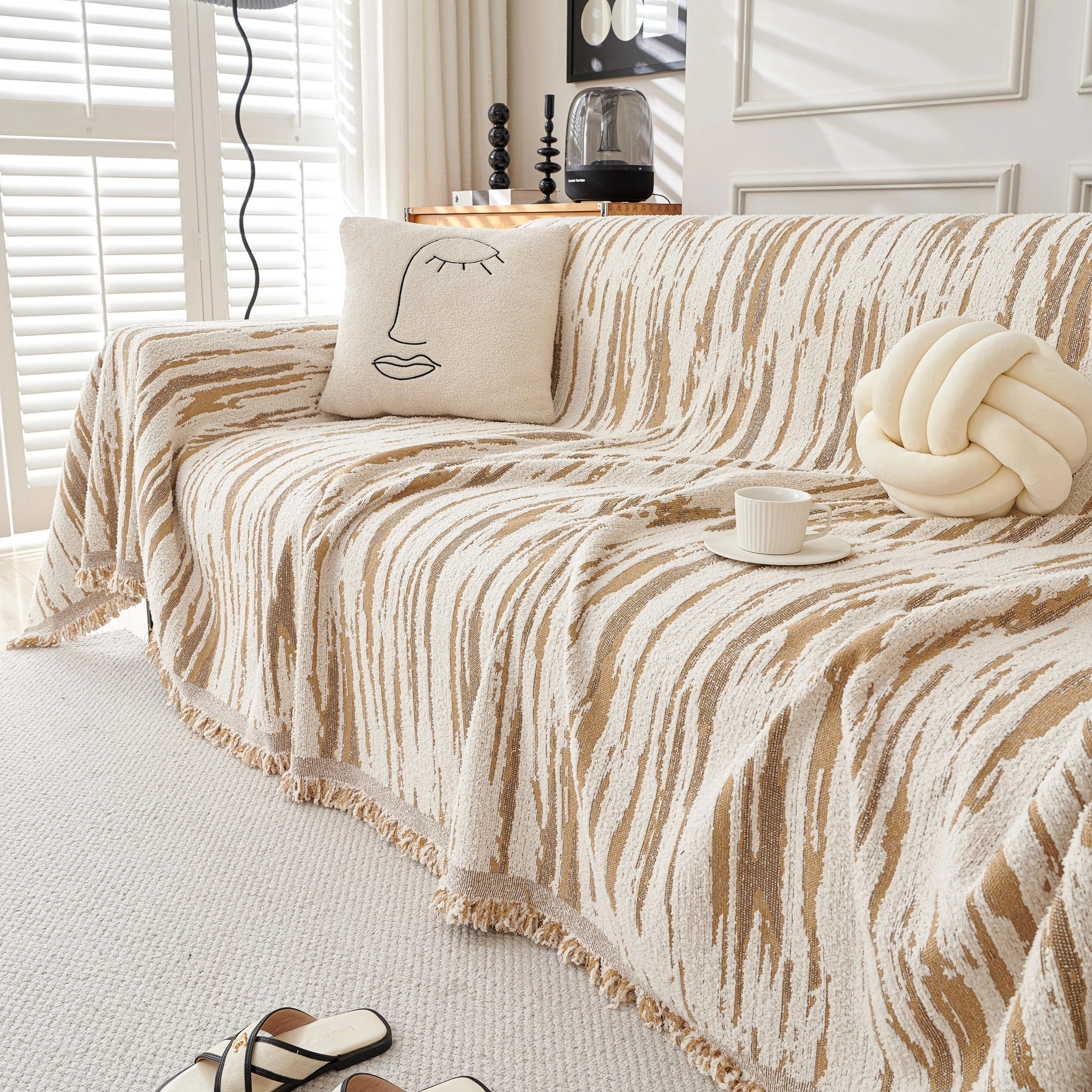 Reversible Sofa Throw Blanket, Couch Cover Sofa Slipcover for Most Shape Sofas - Image 14