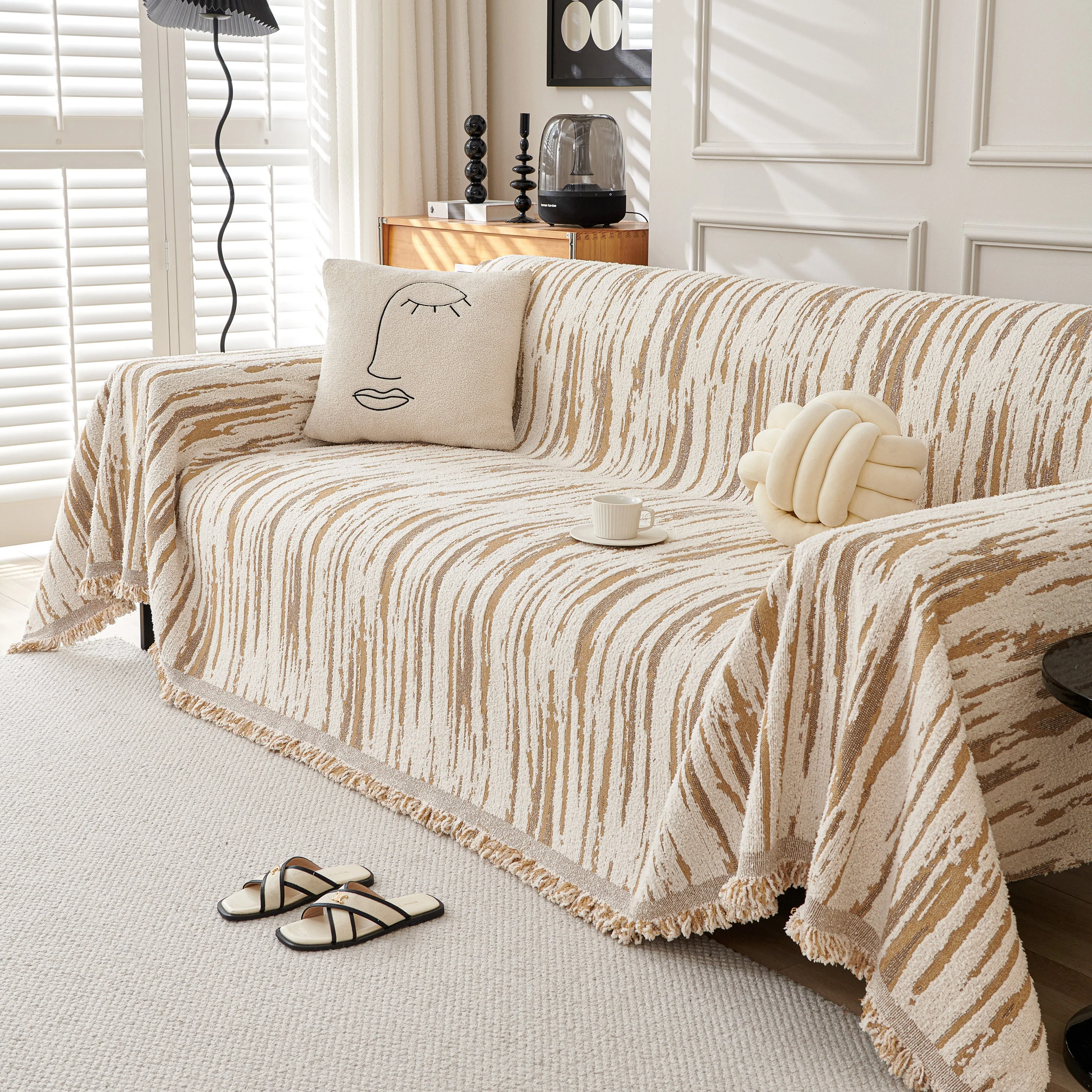 Reversible Sofa Throw Blanket, Couch Cover Sofa Slipcover for Most Shape Sofas - Image 18
