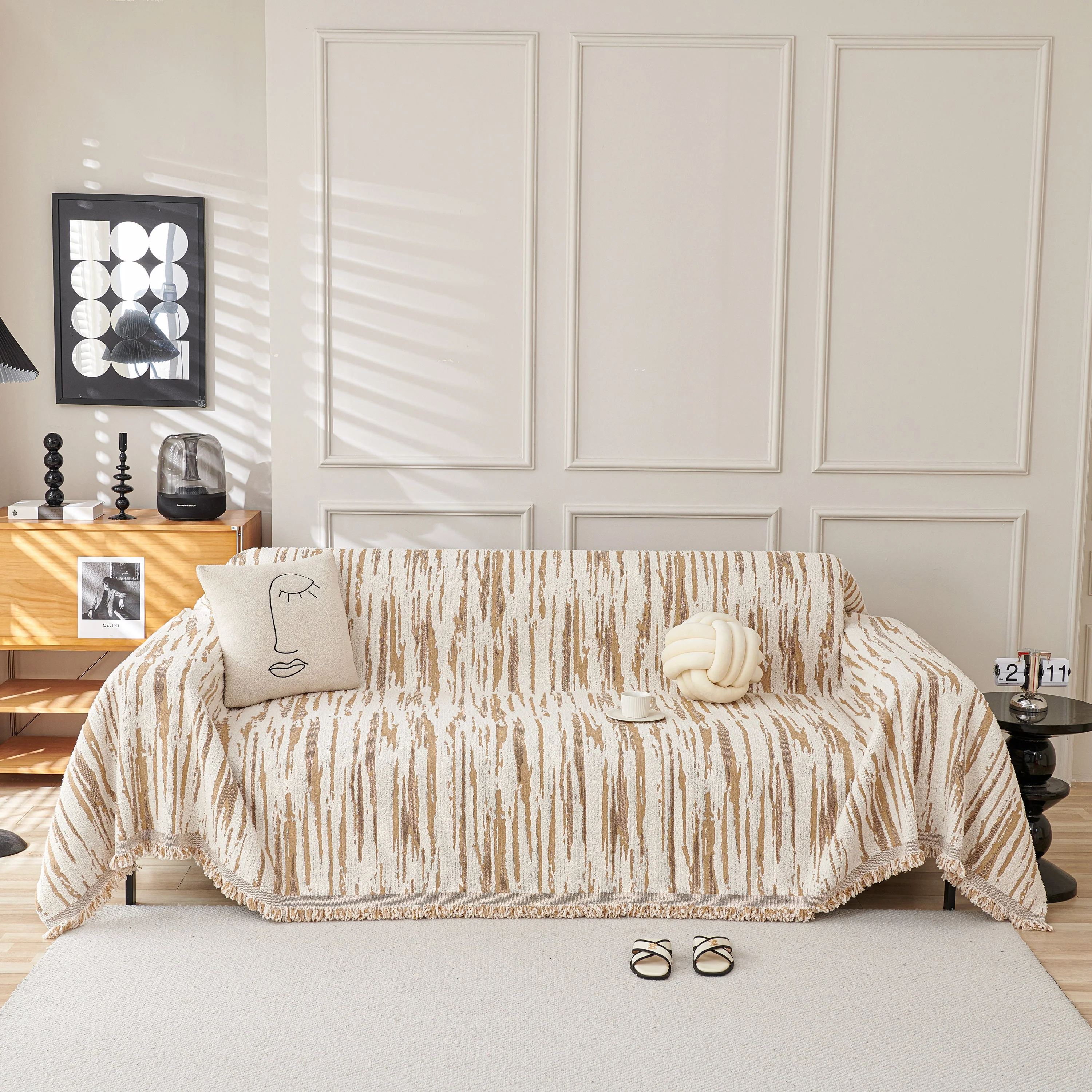 Reversible Sofa Throw Blanket, Couch Cover Sofa Slipcover for Most Shape Sofas - Image 2