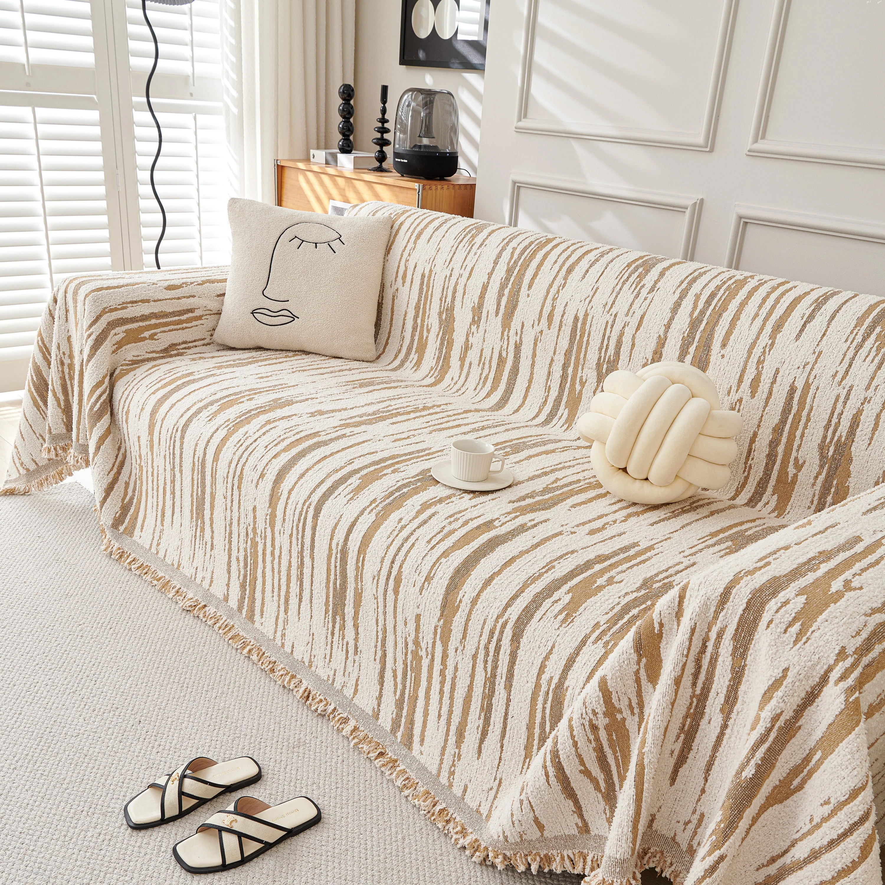 Reversible Sofa Throw Blanket, Couch Cover Sofa Slipcover for Most Shape Sofas - Image 20