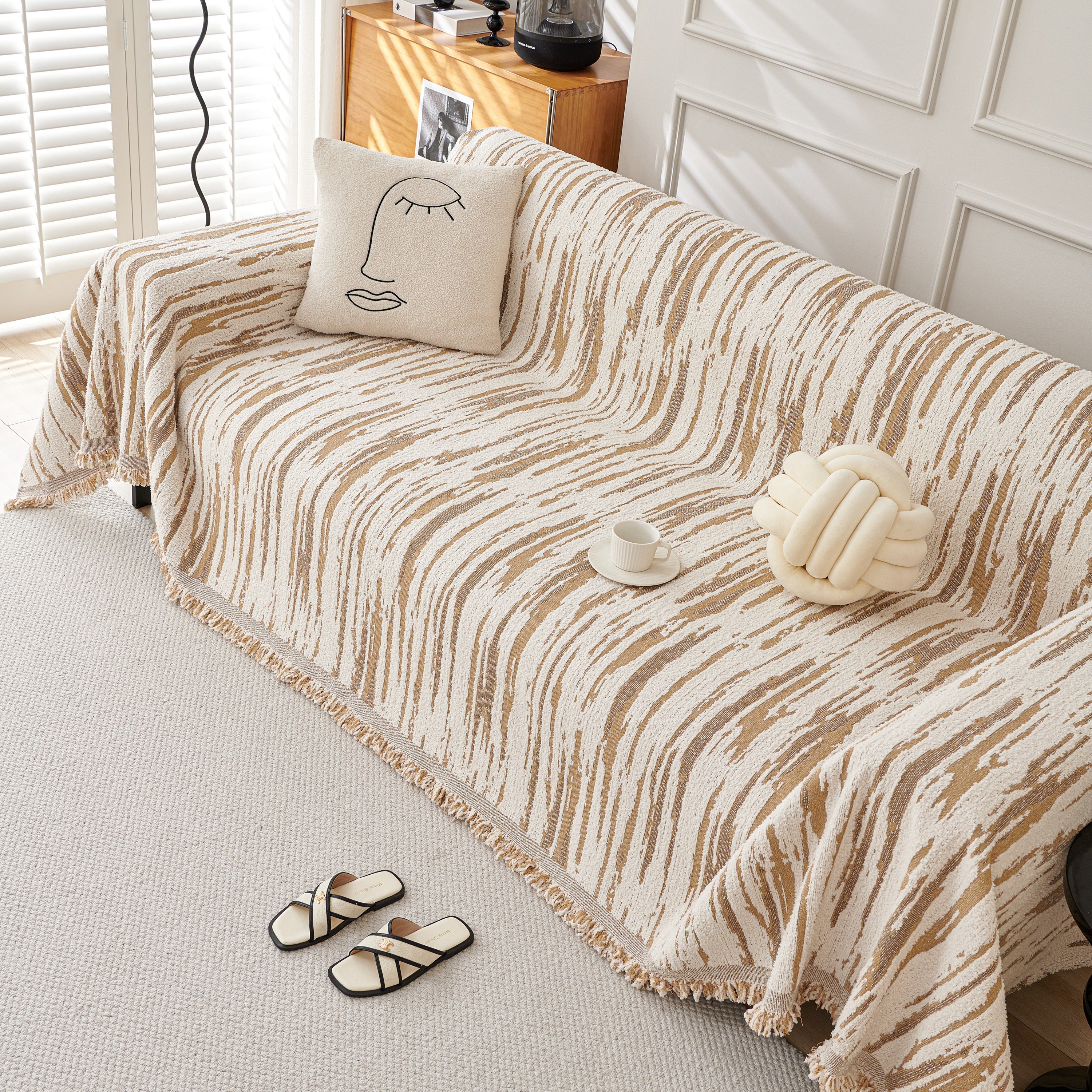 Reversible Sofa Throw Blanket, Couch Cover Sofa Slipcover for Most Shape Sofas - Image 21