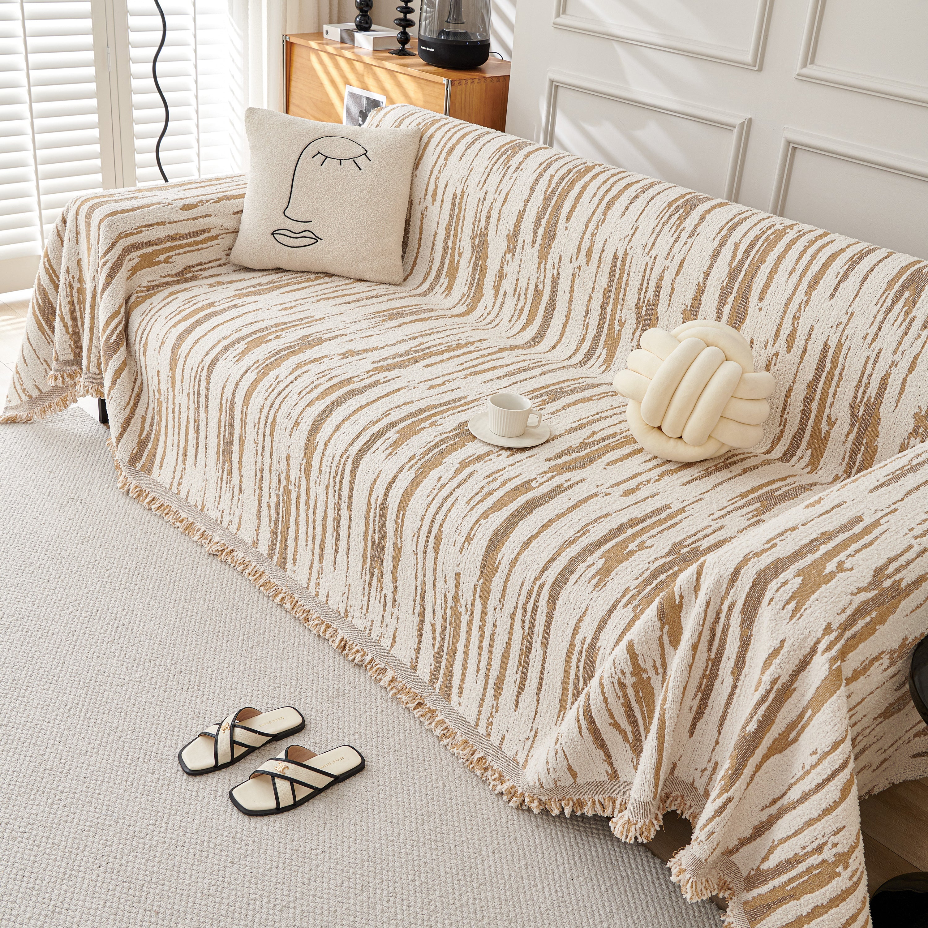 Reversible Sofa Throw Blanket, Couch Cover Sofa Slipcover for Most Shape Sofas - Image 22