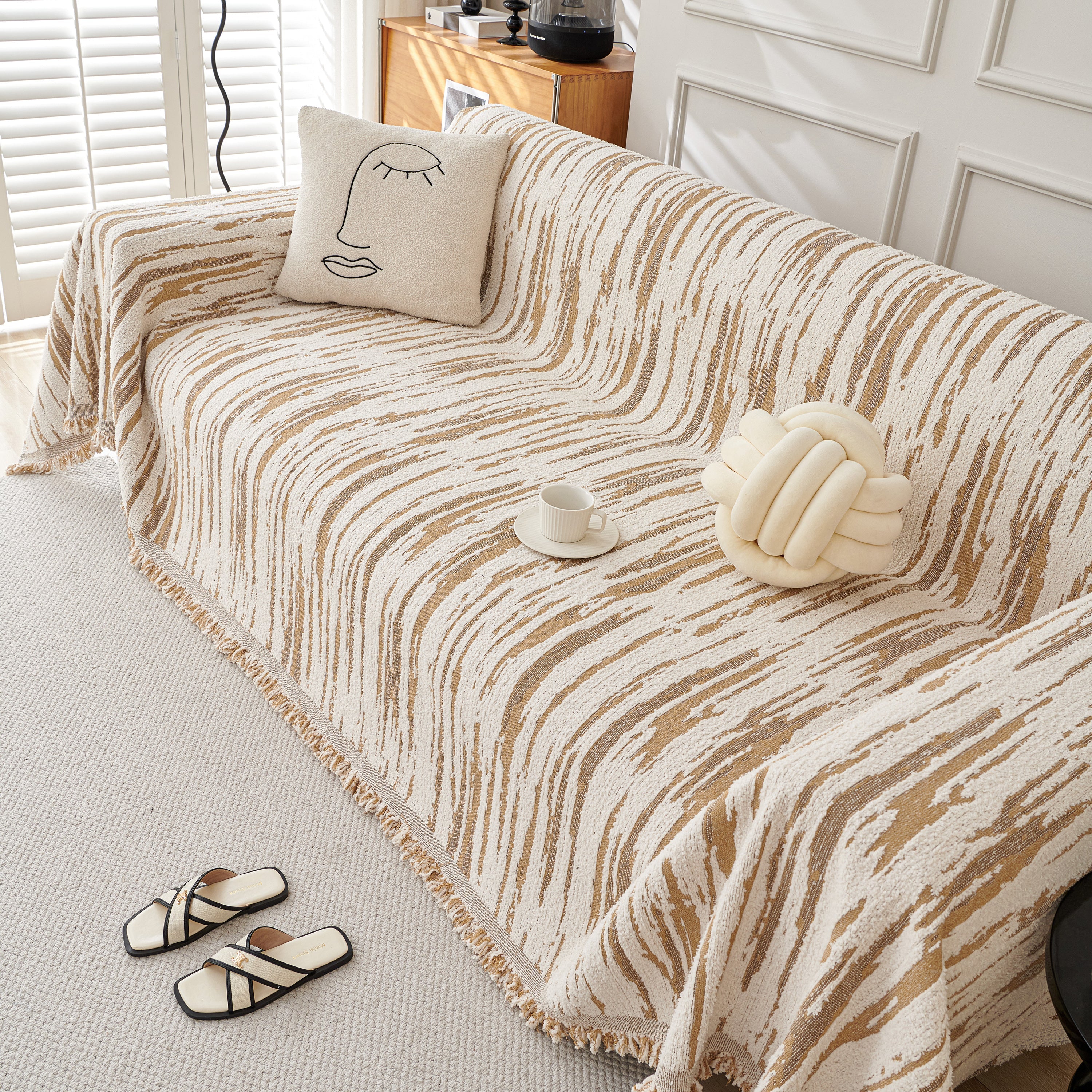 Reversible Sofa Throw Blanket, Couch Cover Sofa Slipcover for Most Shape Sofas - Image 23