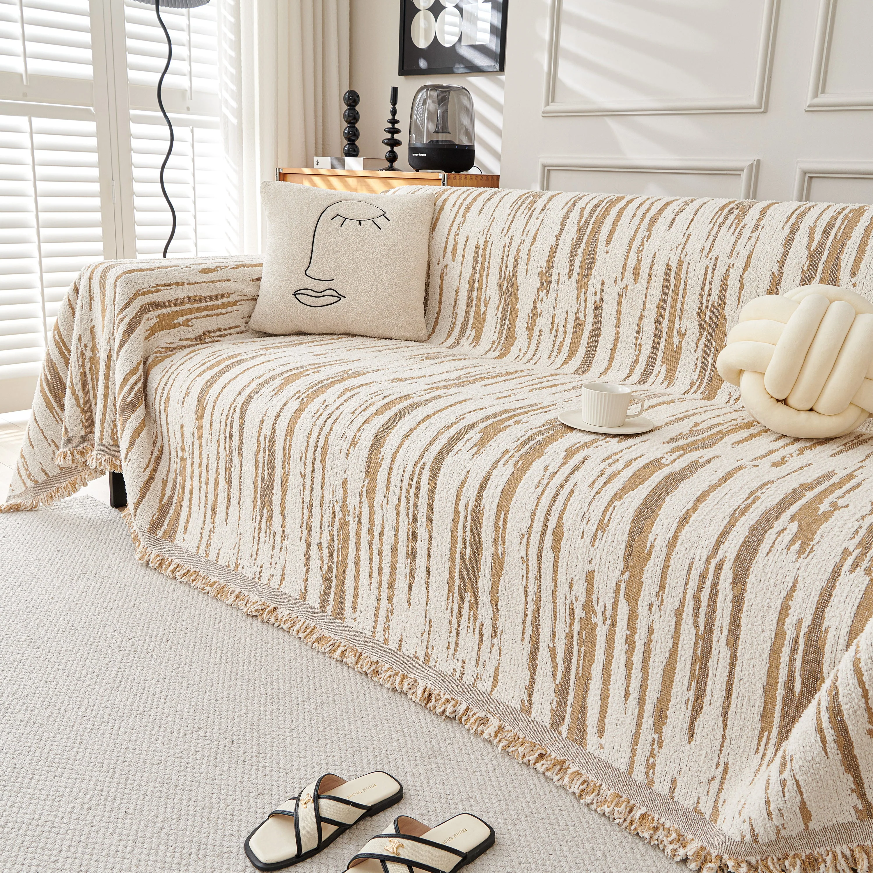 Reversible Sofa Throw Blanket, Couch Cover Sofa Slipcover for Most Shape Sofas - Image 25