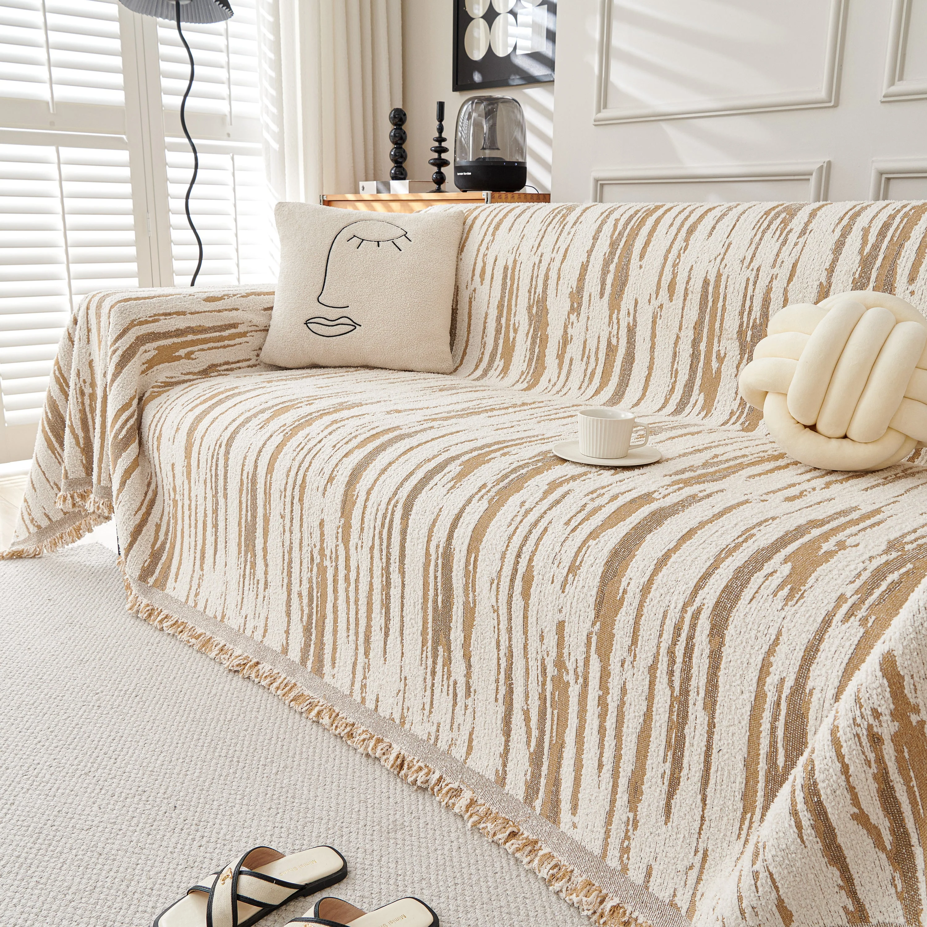Reversible Sofa Throw Blanket, Couch Cover Sofa Slipcover for Most Shape Sofas - Image 26