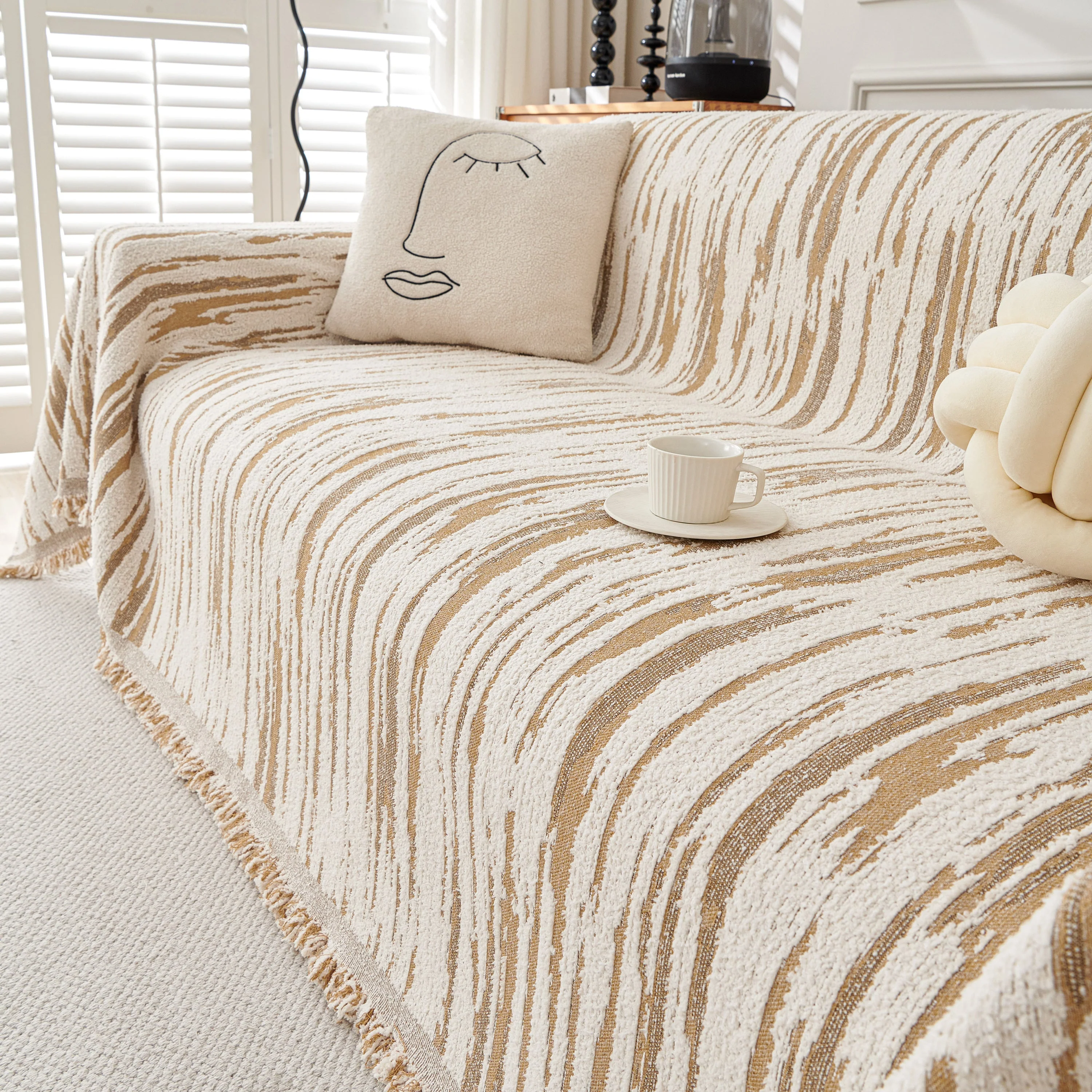 Reversible Sofa Throw Blanket, Couch Cover Sofa Slipcover for Most Shape Sofas - Image 28