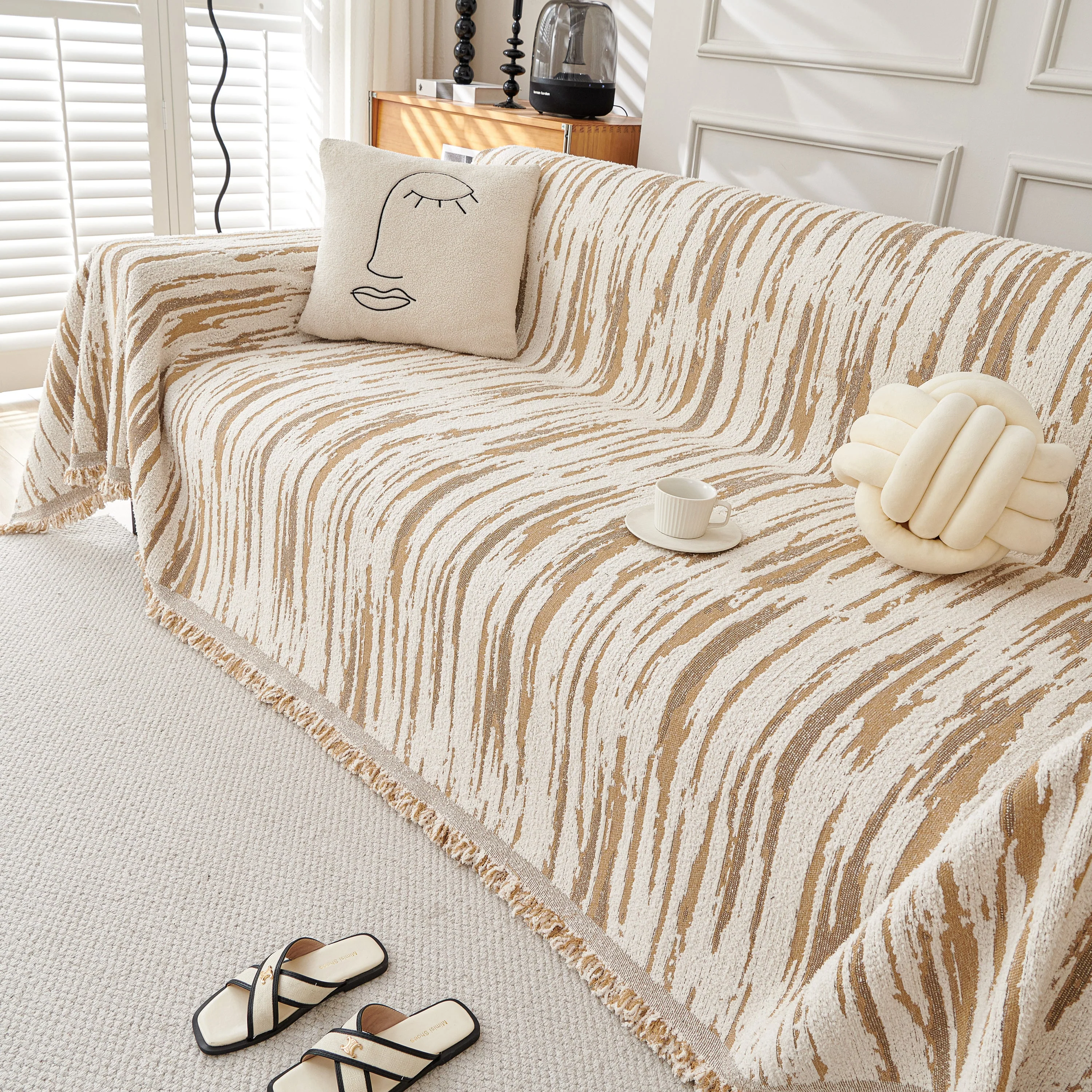 Reversible Sofa Throw Blanket, Couch Cover Sofa Slipcover for Most Shape Sofas - Image 29