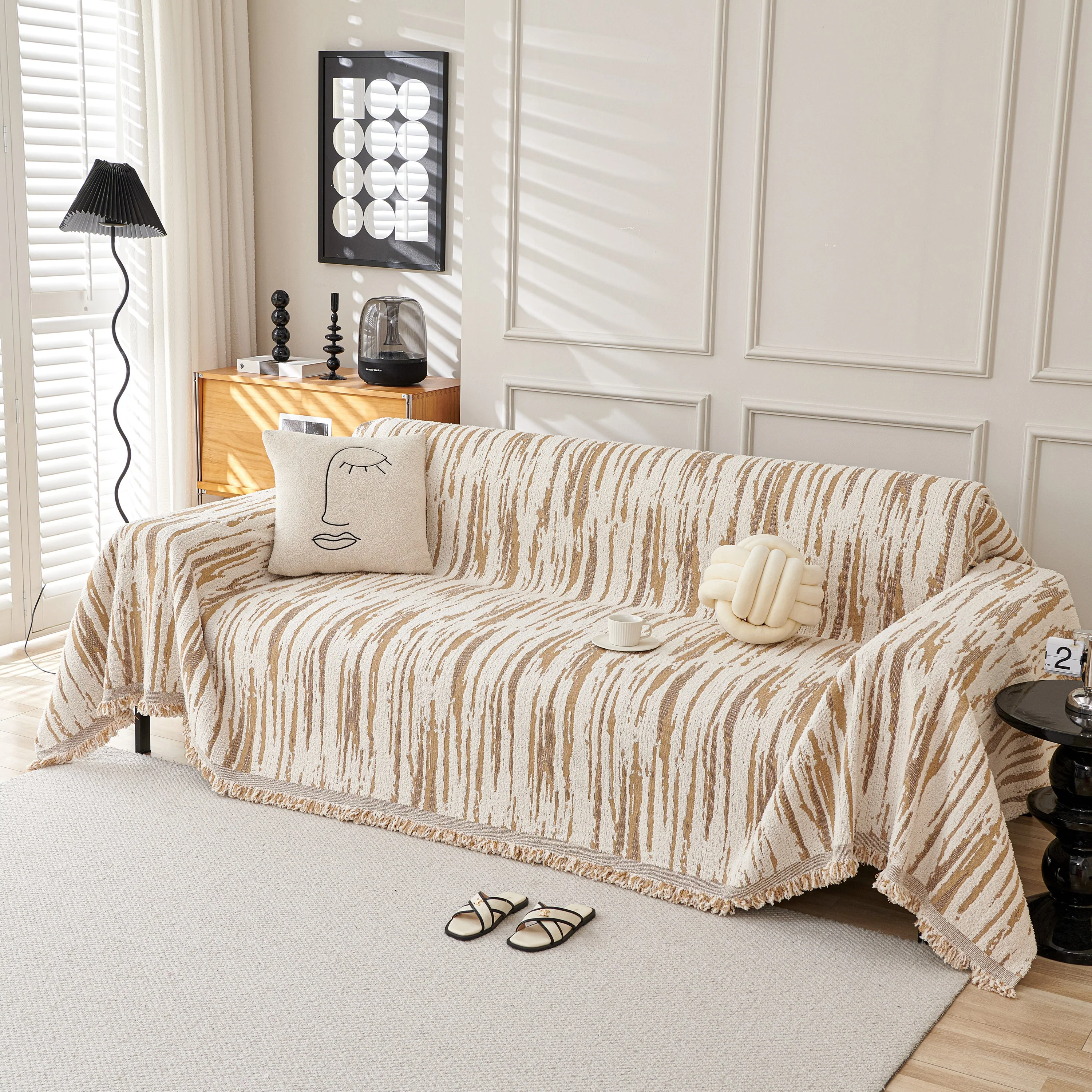 Reversible Sofa Throw Blanket, Couch Cover Sofa Slipcover for Most Shape Sofas - Image 3