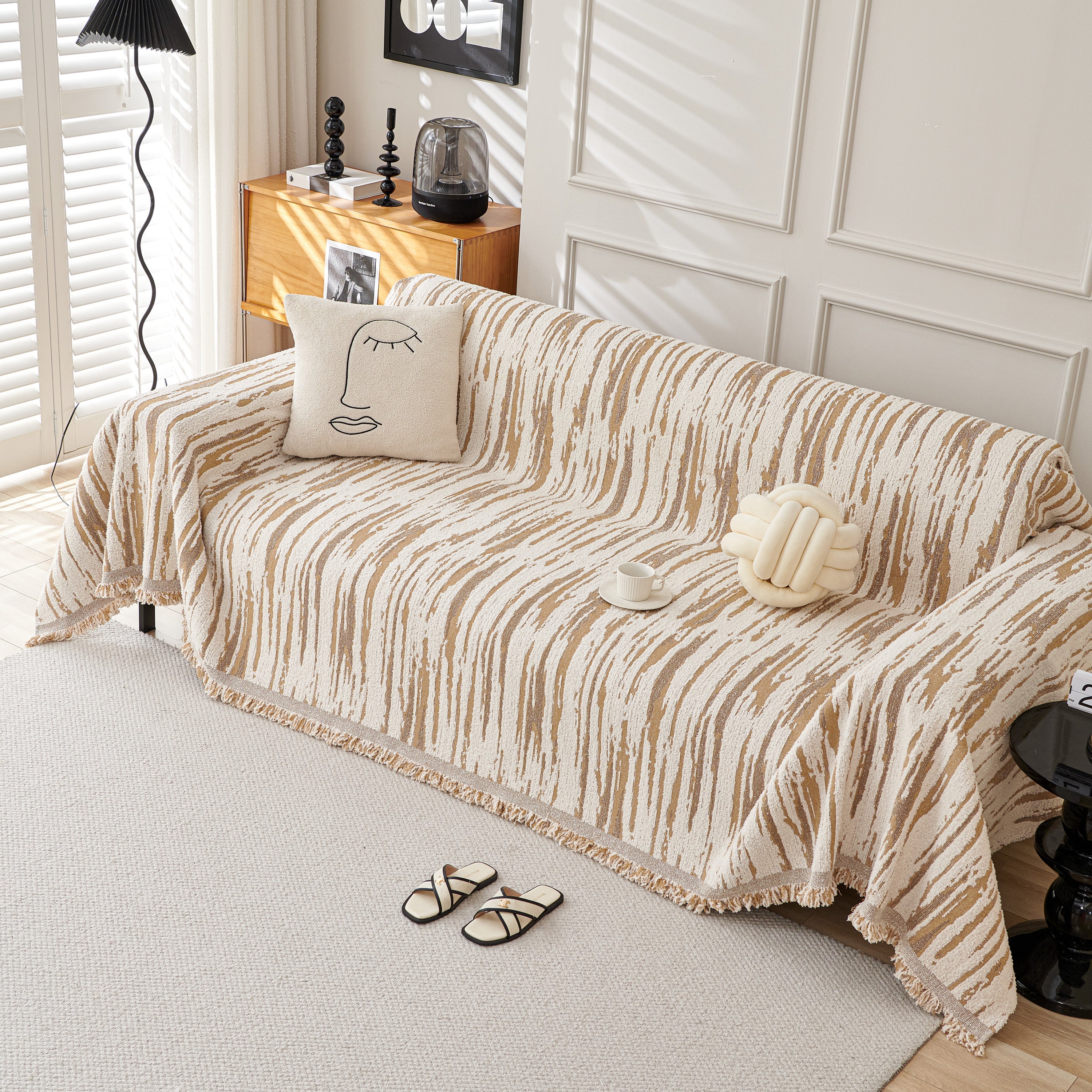 Reversible Sofa Throw Blanket, Couch Cover Sofa Slipcover for Most Shape Sofas - Image 4