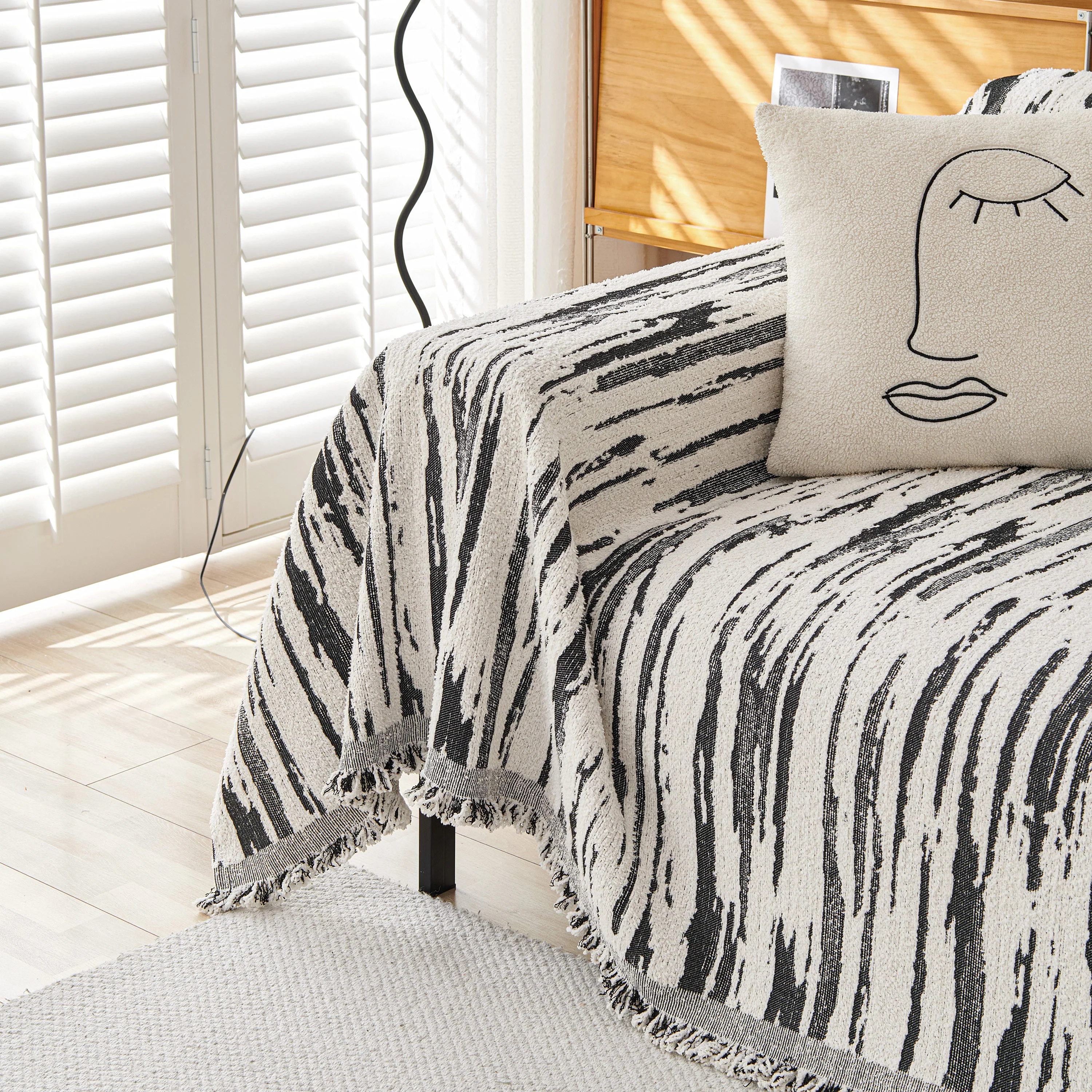 Reversible Sofa Throw Blanket, Couch Cover Sofa Slipcover for Most Shape Sofas - Image 44