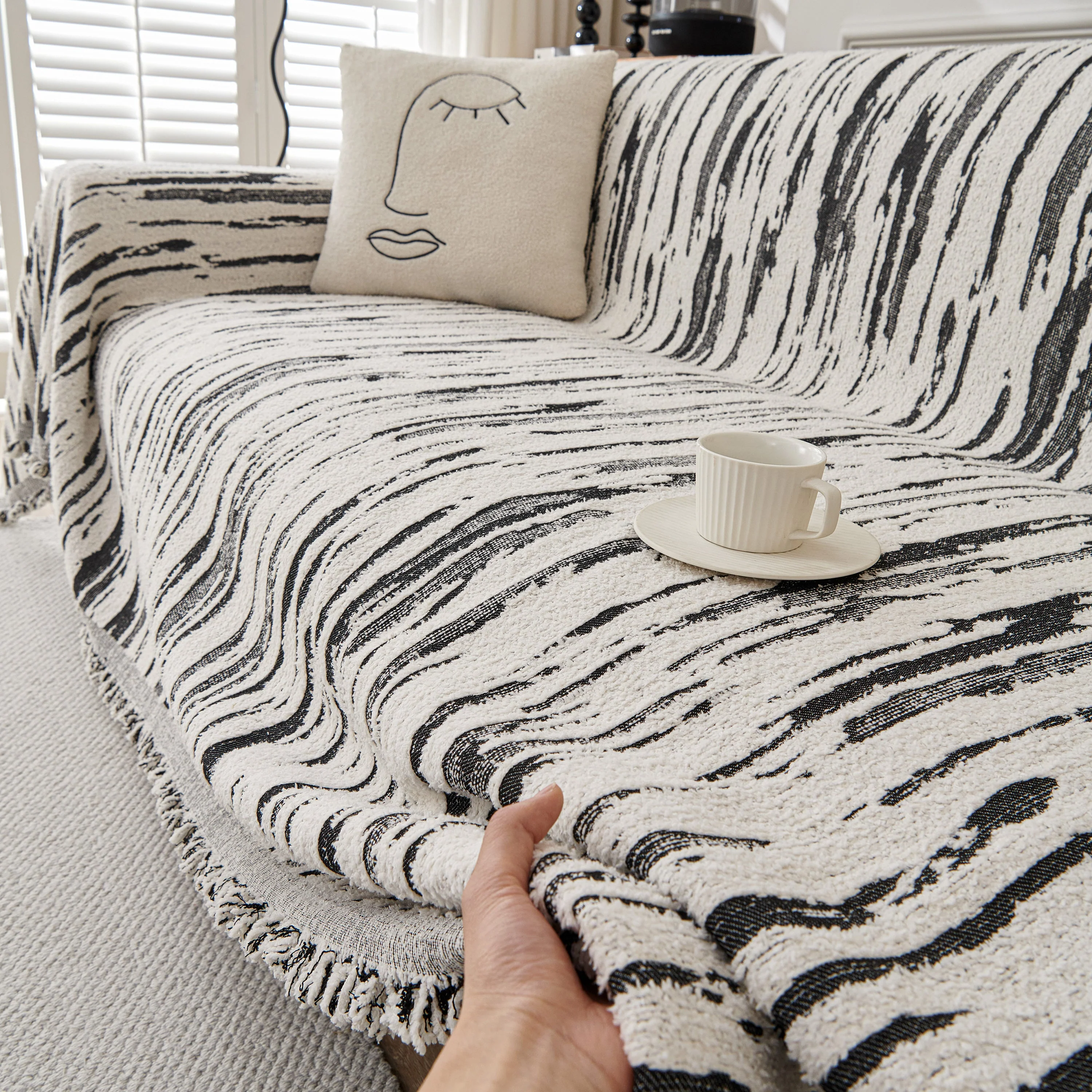 Reversible Sofa Throw Blanket, Couch Cover Sofa Slipcover for Most Shape Sofas - Image 45