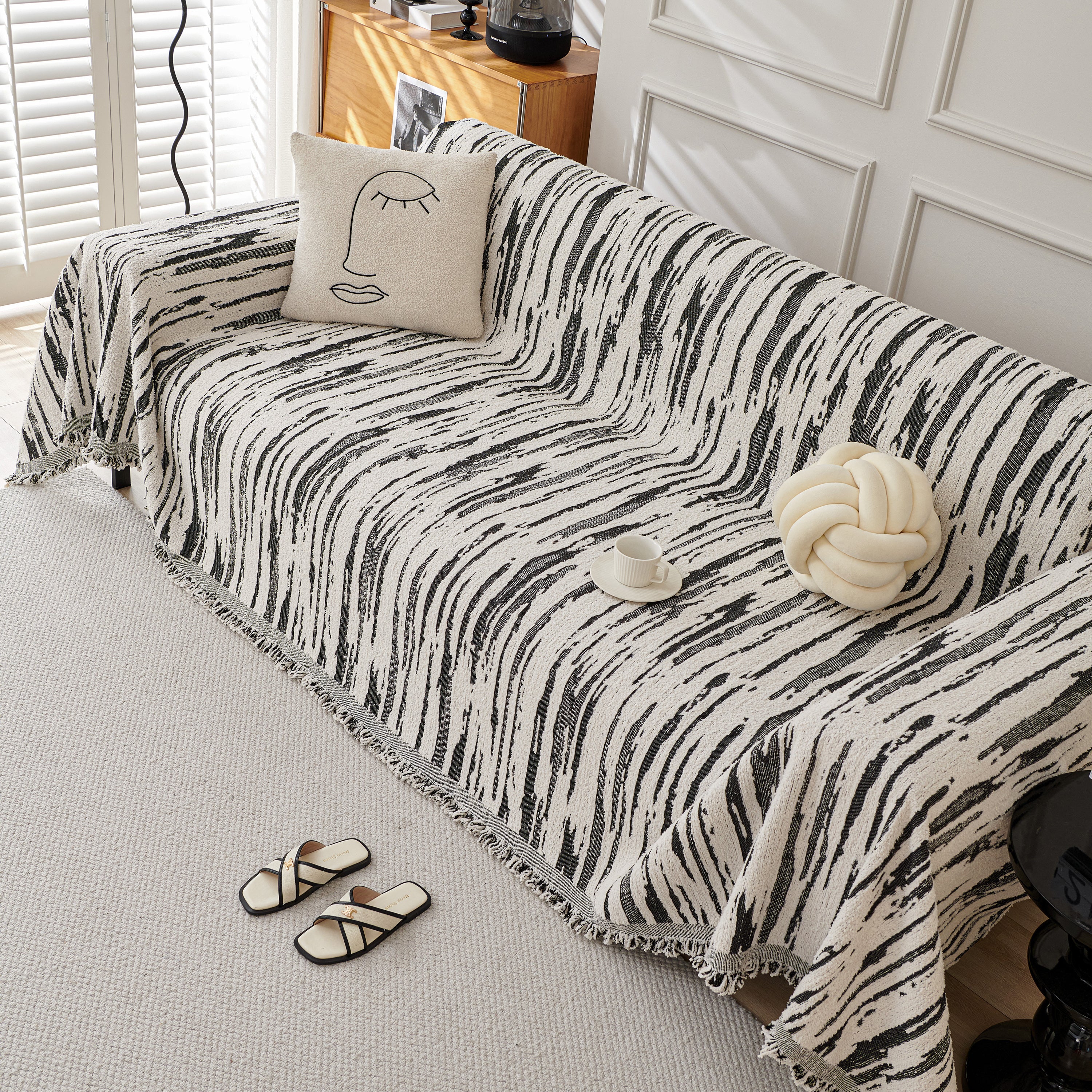Reversible Sofa Throw Blanket, Couch Cover Sofa Slipcover for Most Shape Sofas - Image 46