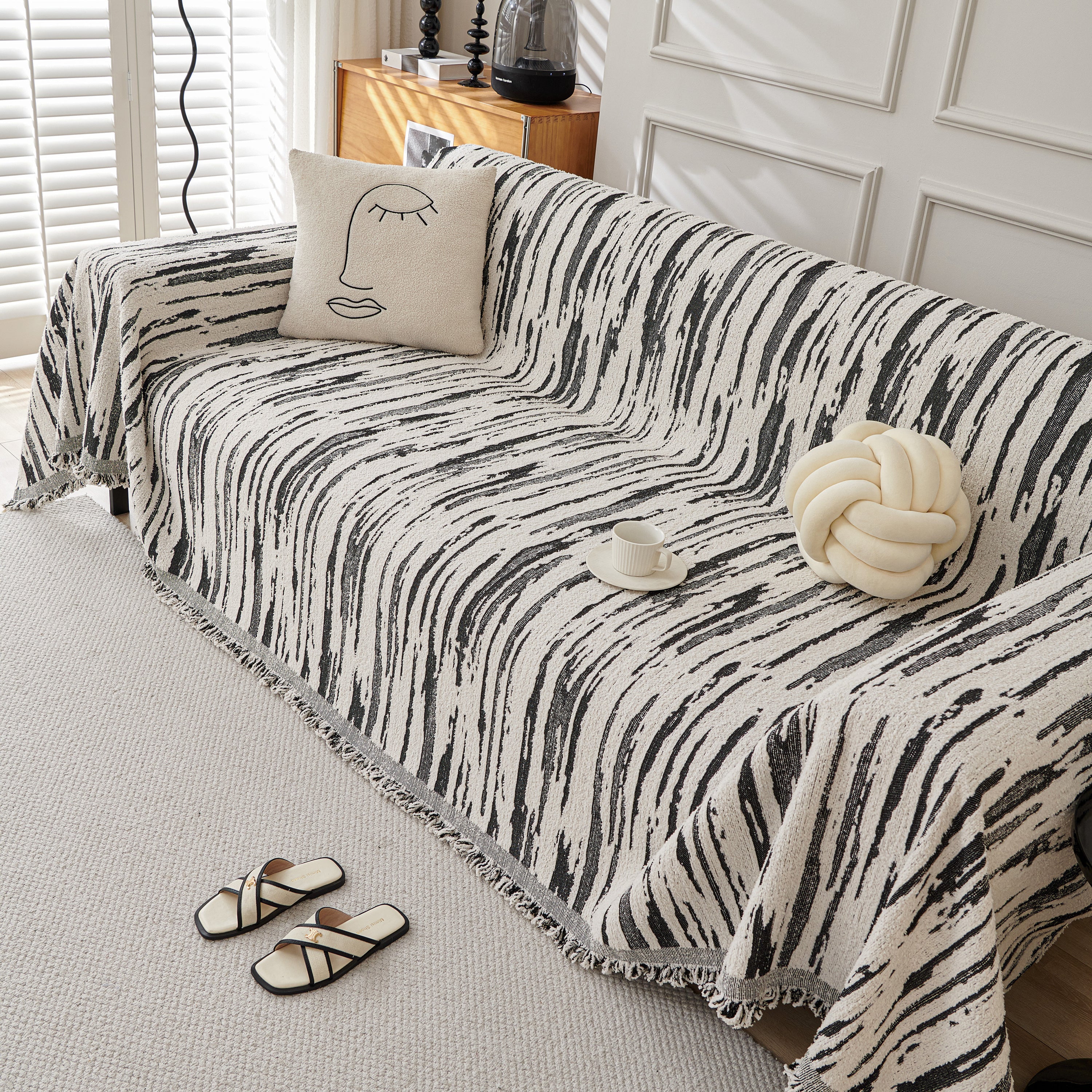 Reversible Sofa Throw Blanket, Couch Cover Sofa Slipcover for Most Shape Sofas - Image 47