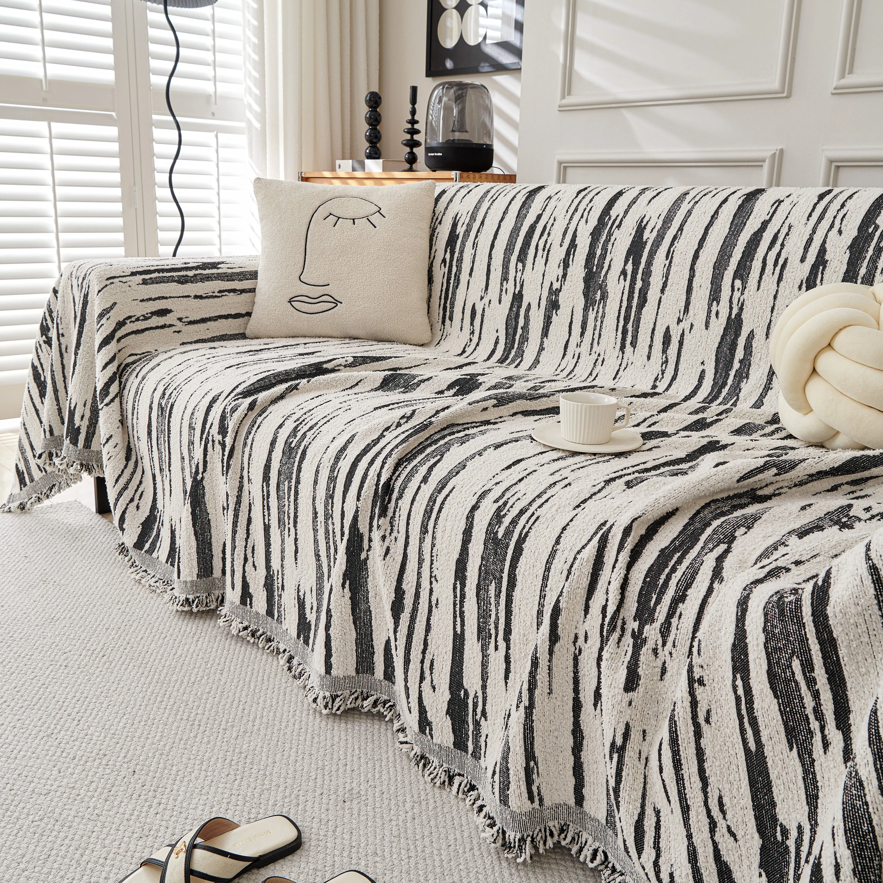Reversible Sofa Throw Blanket, Couch Cover Sofa Slipcover for Most Shape Sofas - Image 48