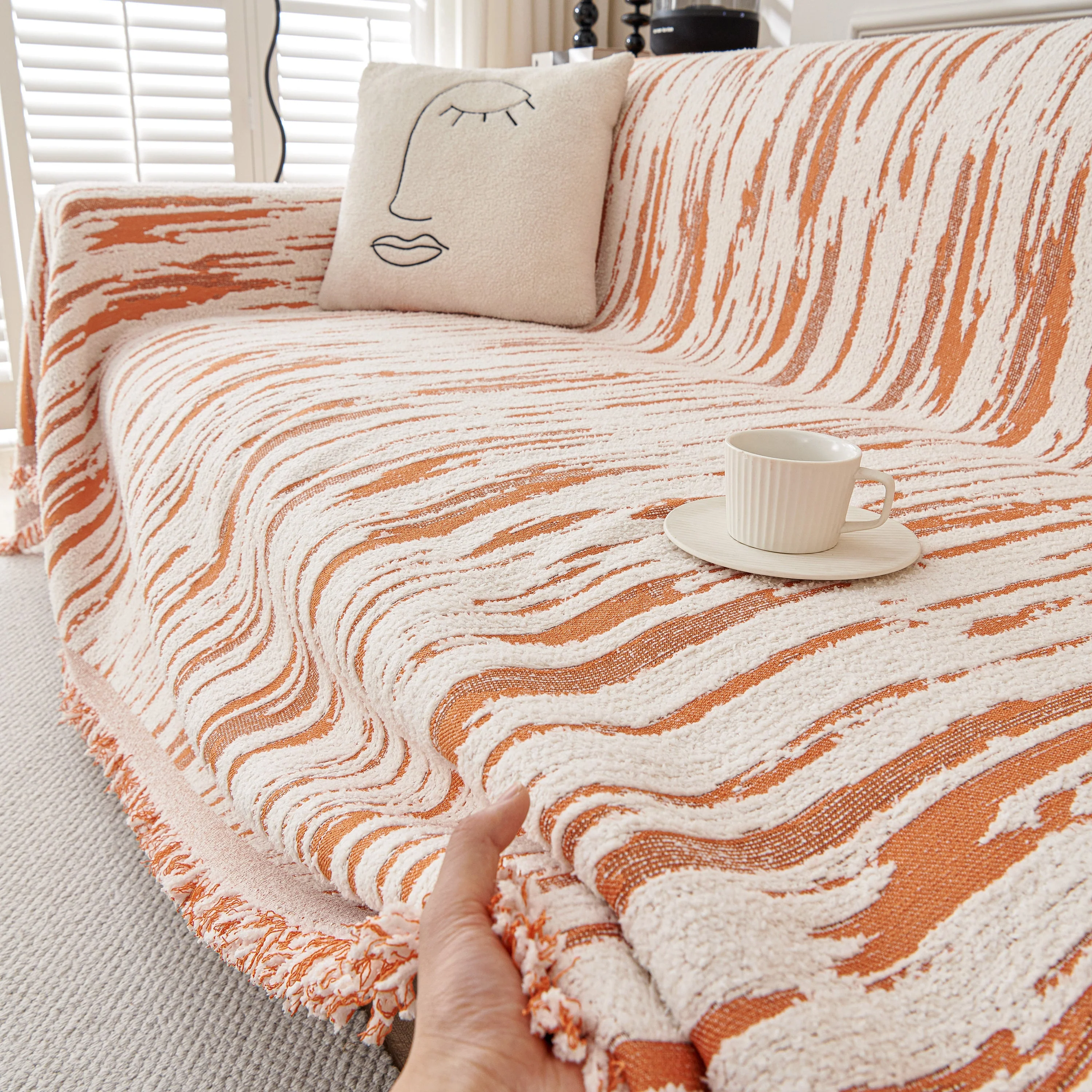 Reversible Sofa Throw Blanket, Couch Cover Sofa Slipcover for Most Shape Sofas - Image 76