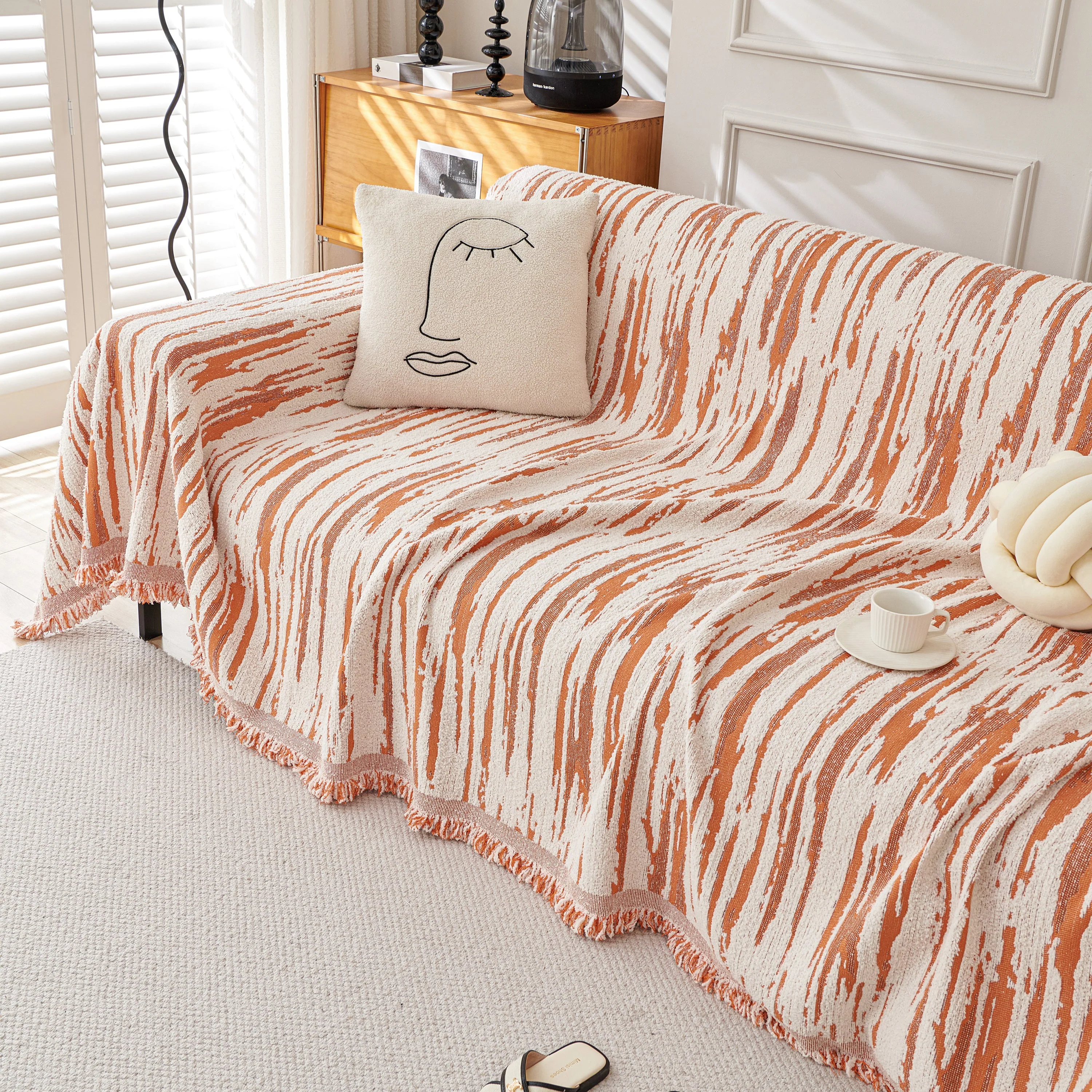 Reversible Sofa Throw Blanket, Couch Cover Sofa Slipcover for Most Shape Sofas - Image 77