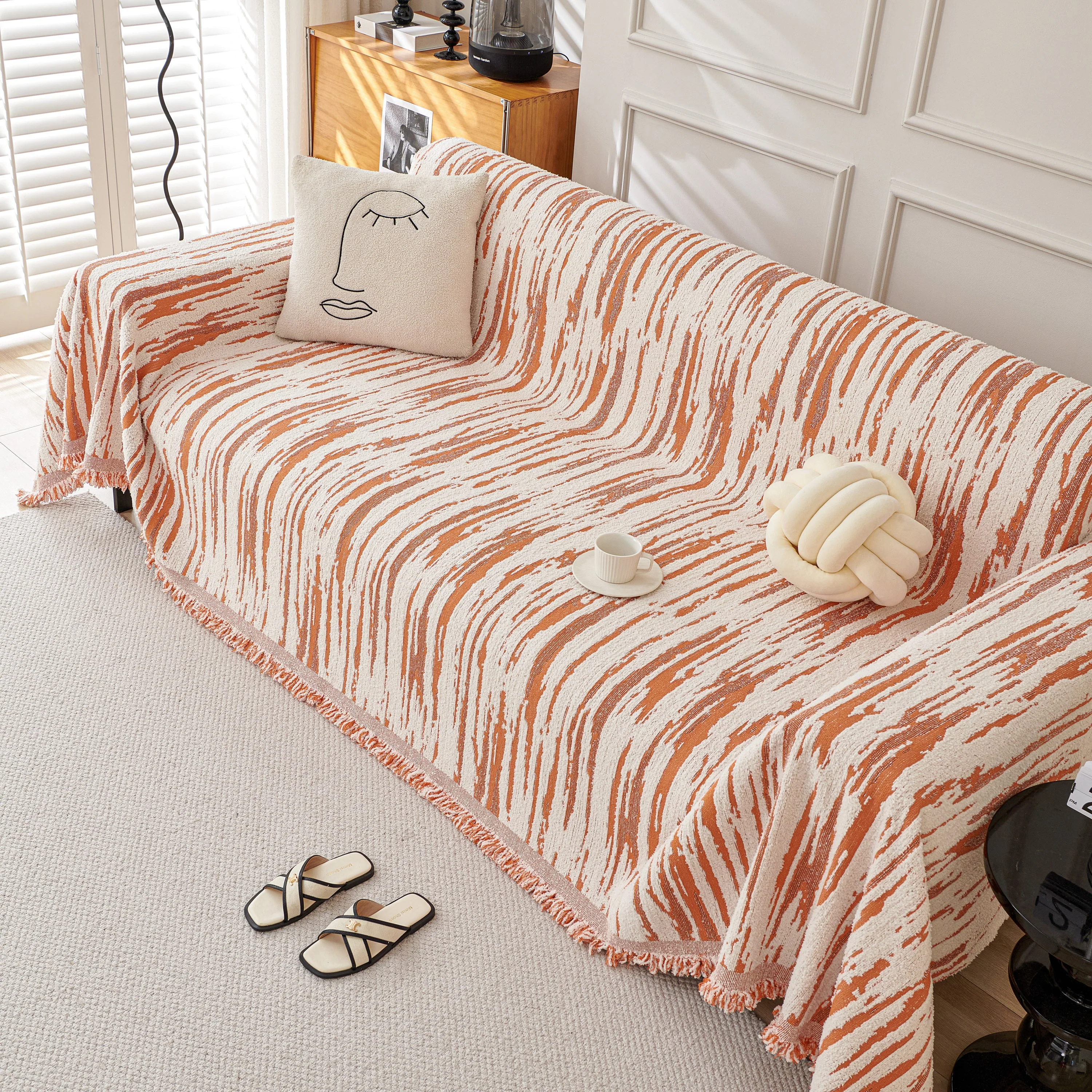 Reversible Sofa Throw Blanket, Couch Cover Sofa Slipcover for Most Shape Sofas - Image 85