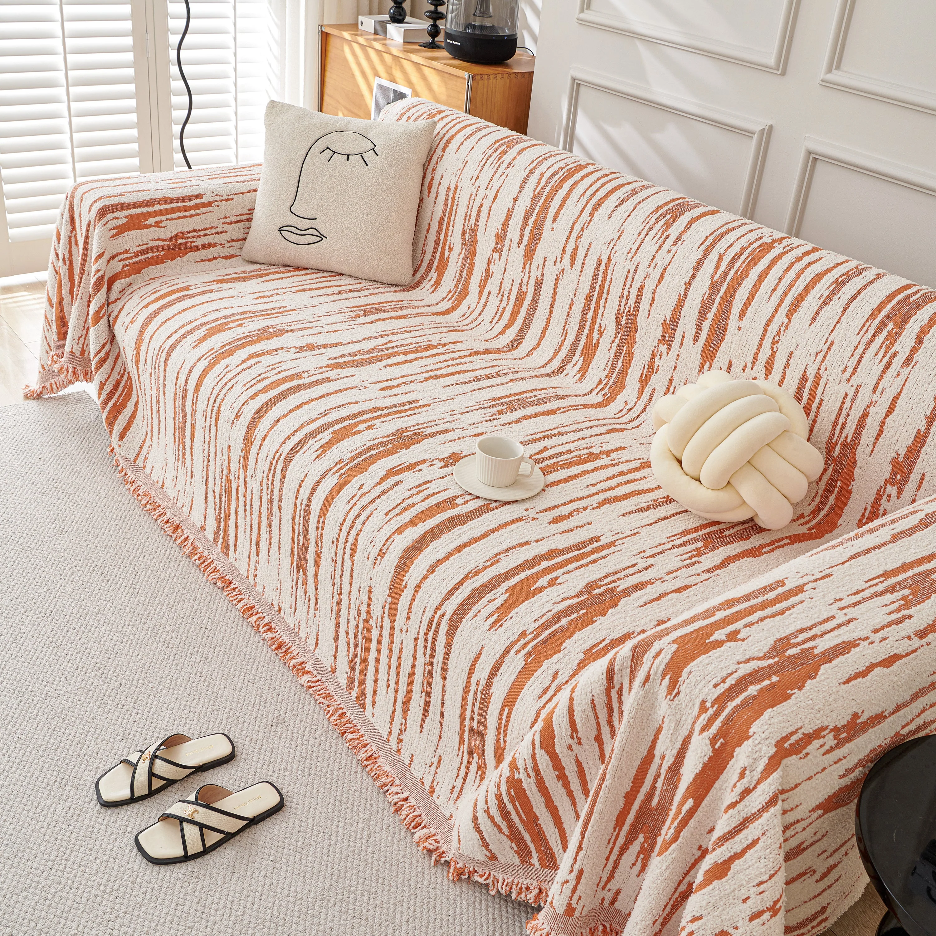 Reversible Sofa Throw Blanket, Couch Cover Sofa Slipcover for Most Shape Sofas - Image 86