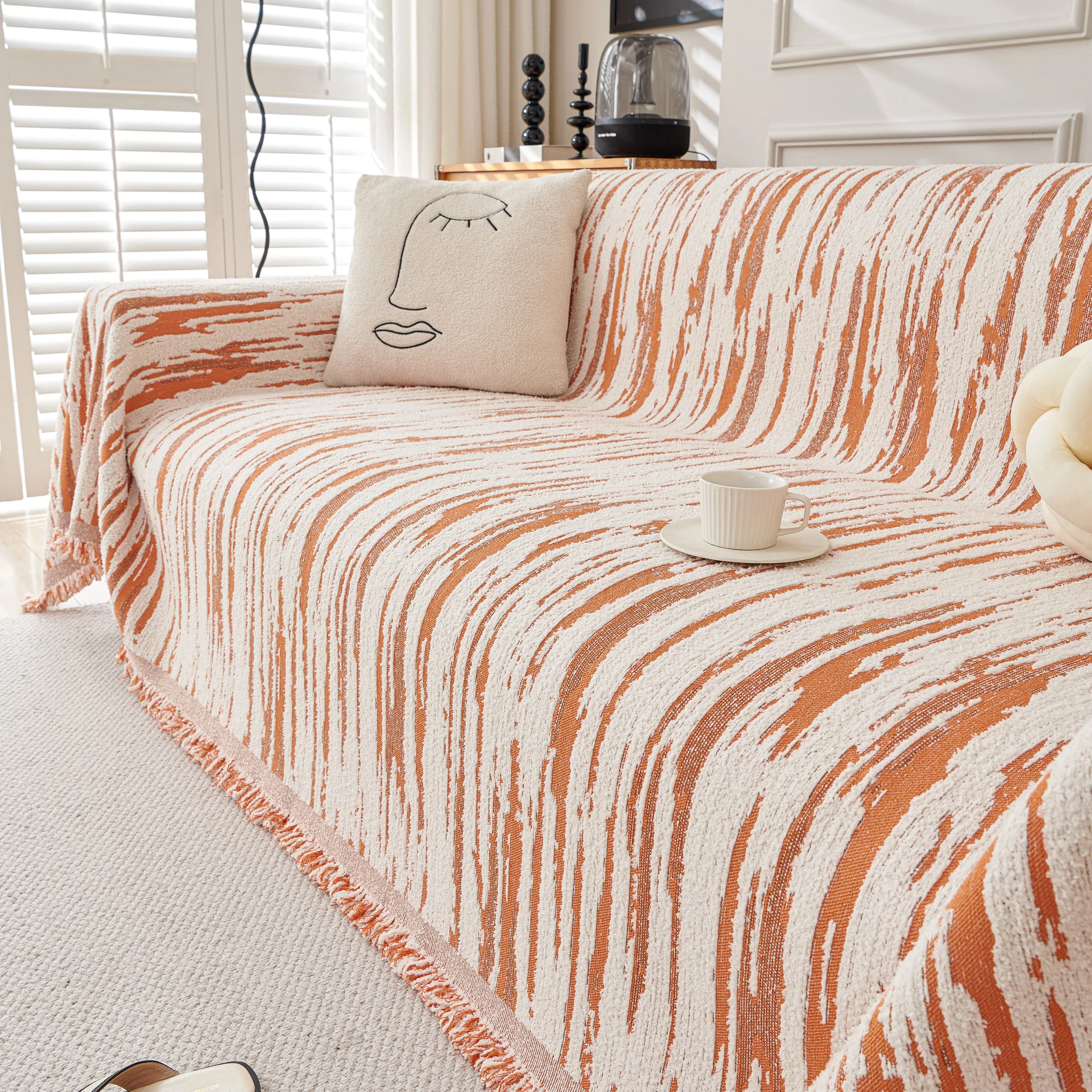 Reversible Sofa Throw Blanket, Couch Cover Sofa Slipcover for Most Shape Sofas - Image 90