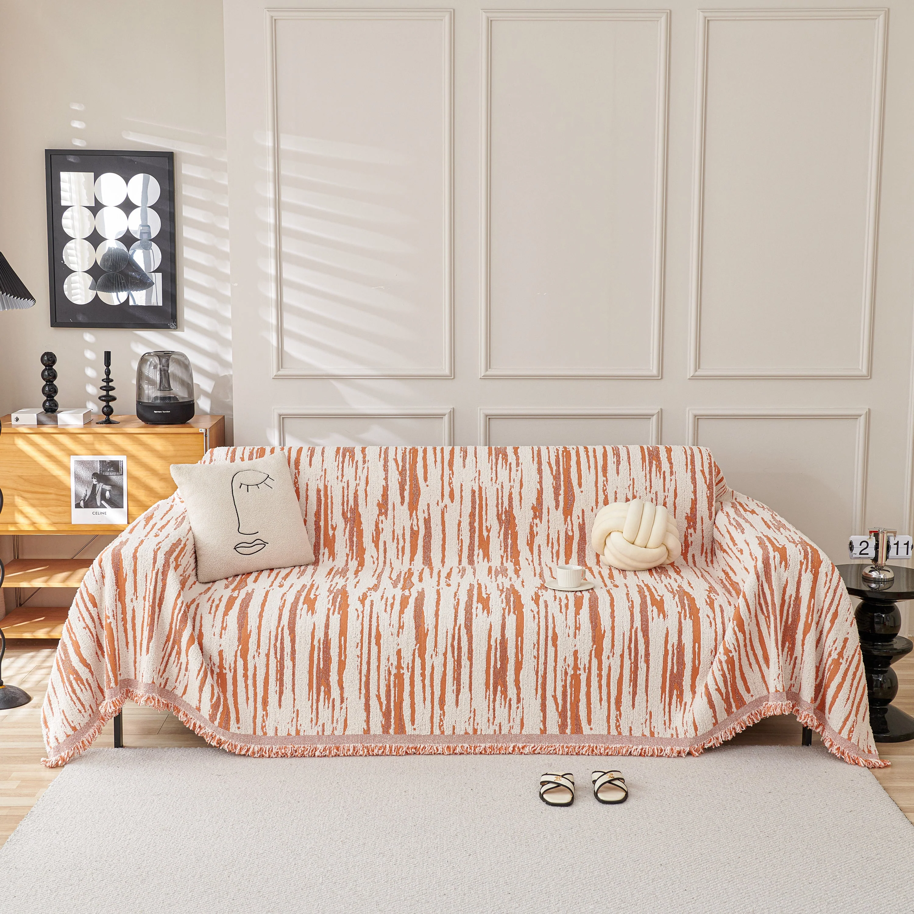 Reversible Sofa Throw Blanket, Couch Cover Sofa Slipcover for Most Shape Sofas - Image 95
