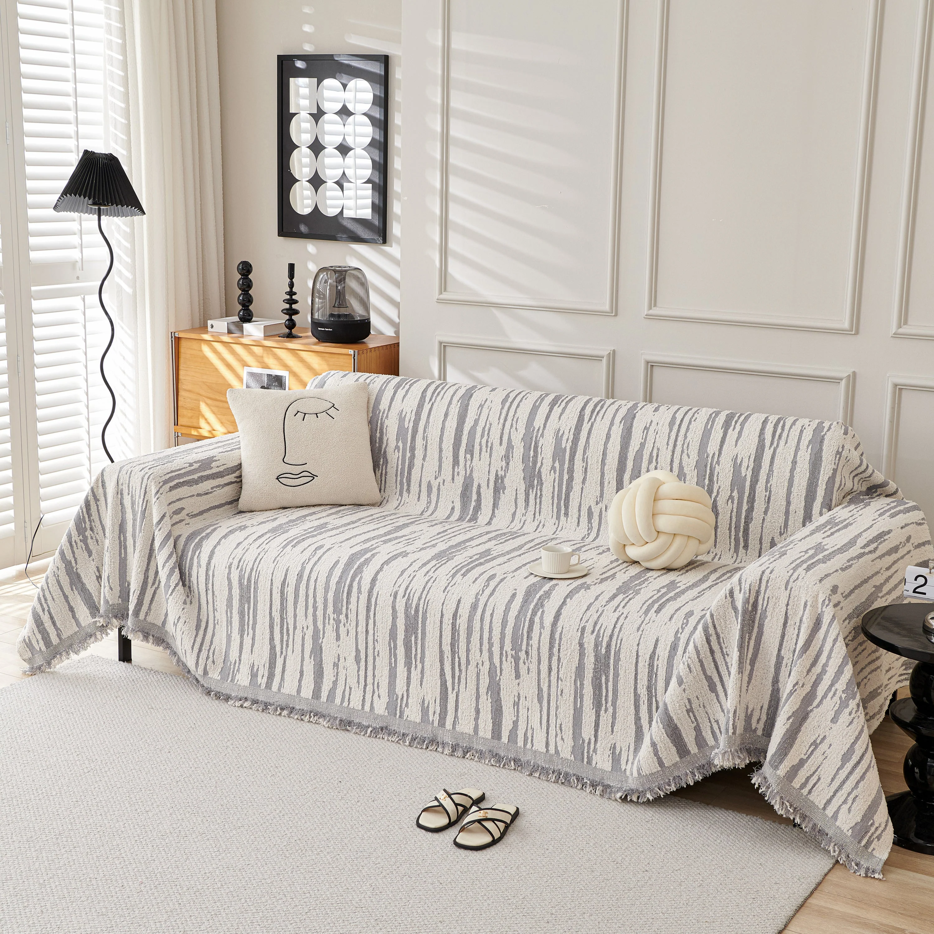 Reversible Sofa Throw Blanket, Couch Cover Sofa Slipcover for Most Shape Sofas - Image 98