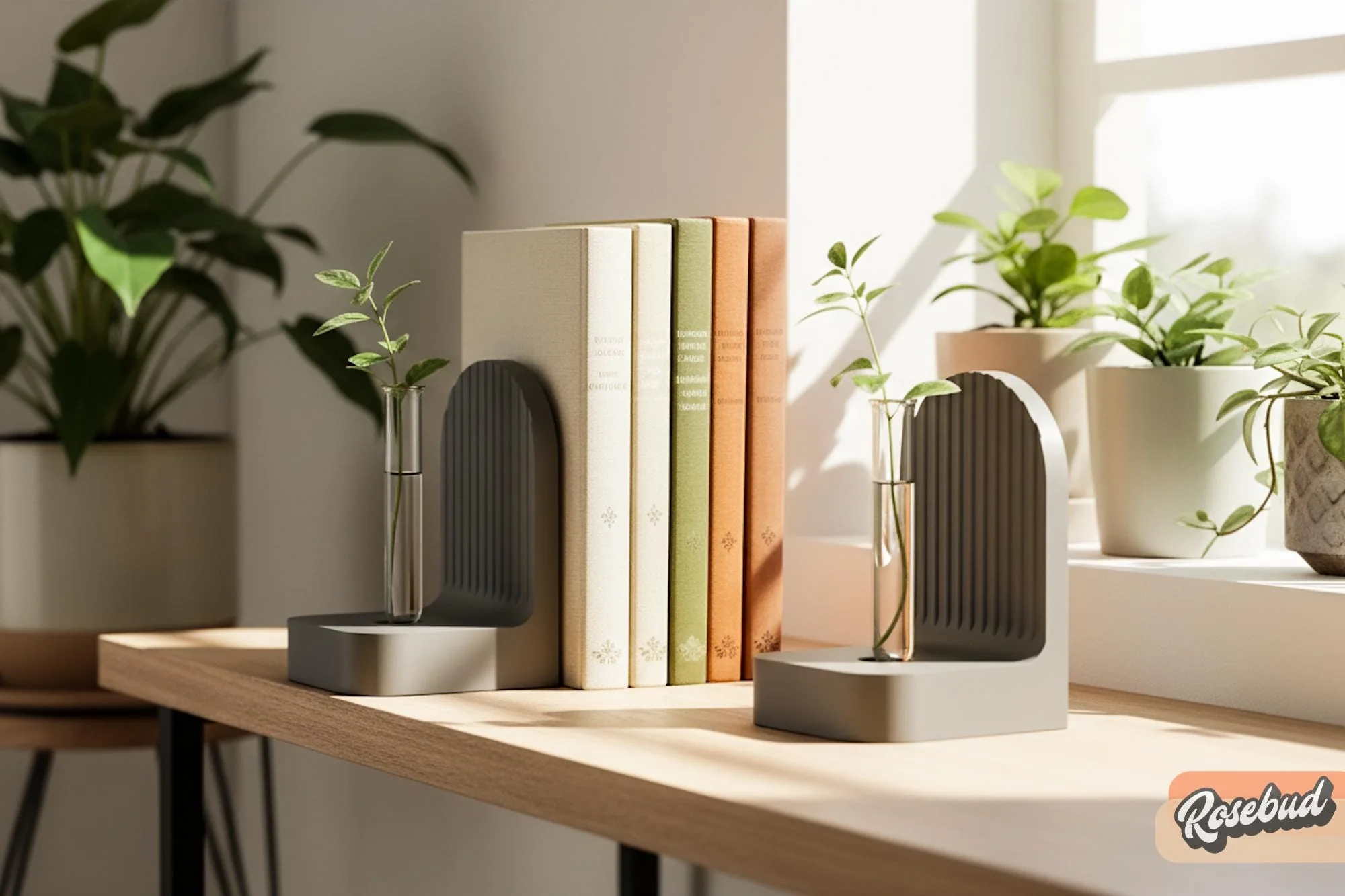 Ribbed Modern Bookend, Book Lover Gift, Bookshelf Decor, Book Club Gifts, Bookish Library Decor, Bookworm, Reading Challenge, Book Nook - Image 12