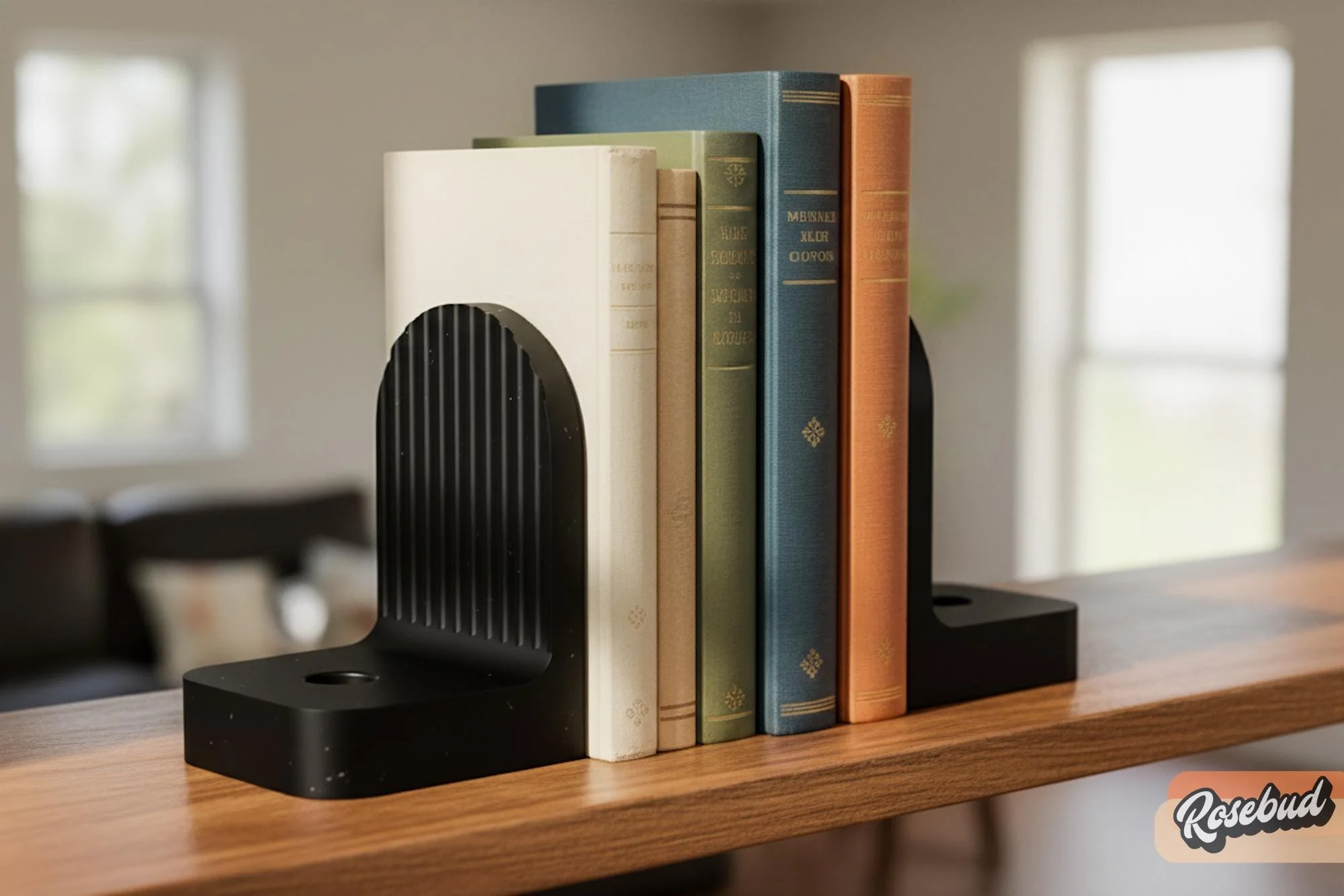 Ribbed Modern Bookend, Book Lover Gift, Bookshelf Decor, Book Club Gifts, Bookish Library Decor, Bookworm, Reading Challenge, Book Nook - Image 16
