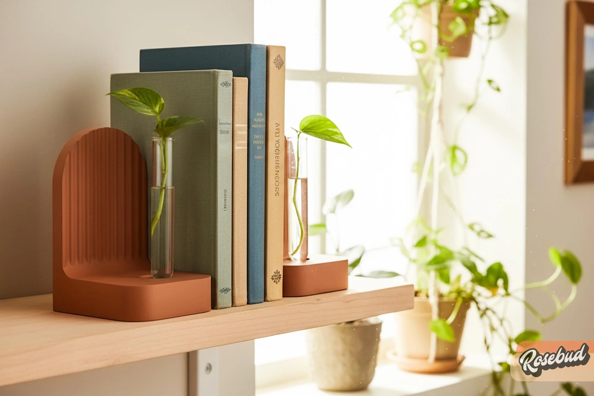 Ribbed Modern Bookend, Book Lover Gift, Bookshelf Decor, Book Club Gifts, Bookish Library Decor, Bookworm, Reading Challenge, Book Nook - Image 6