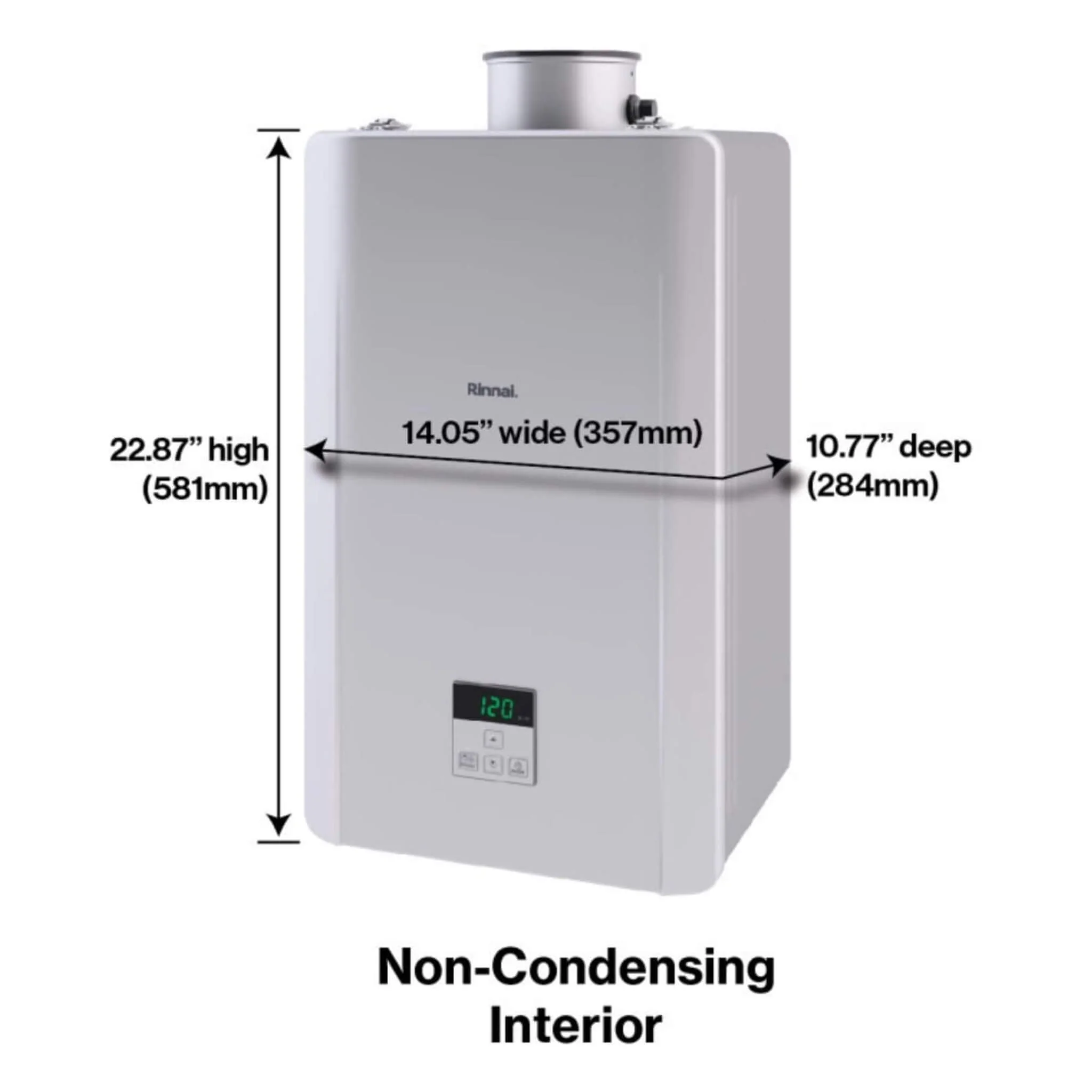 RN 6.6 GPM Indoor 160K BTU Non-Condensing Tankless Natural Gas Water Heater (SAK84516) - Image 4