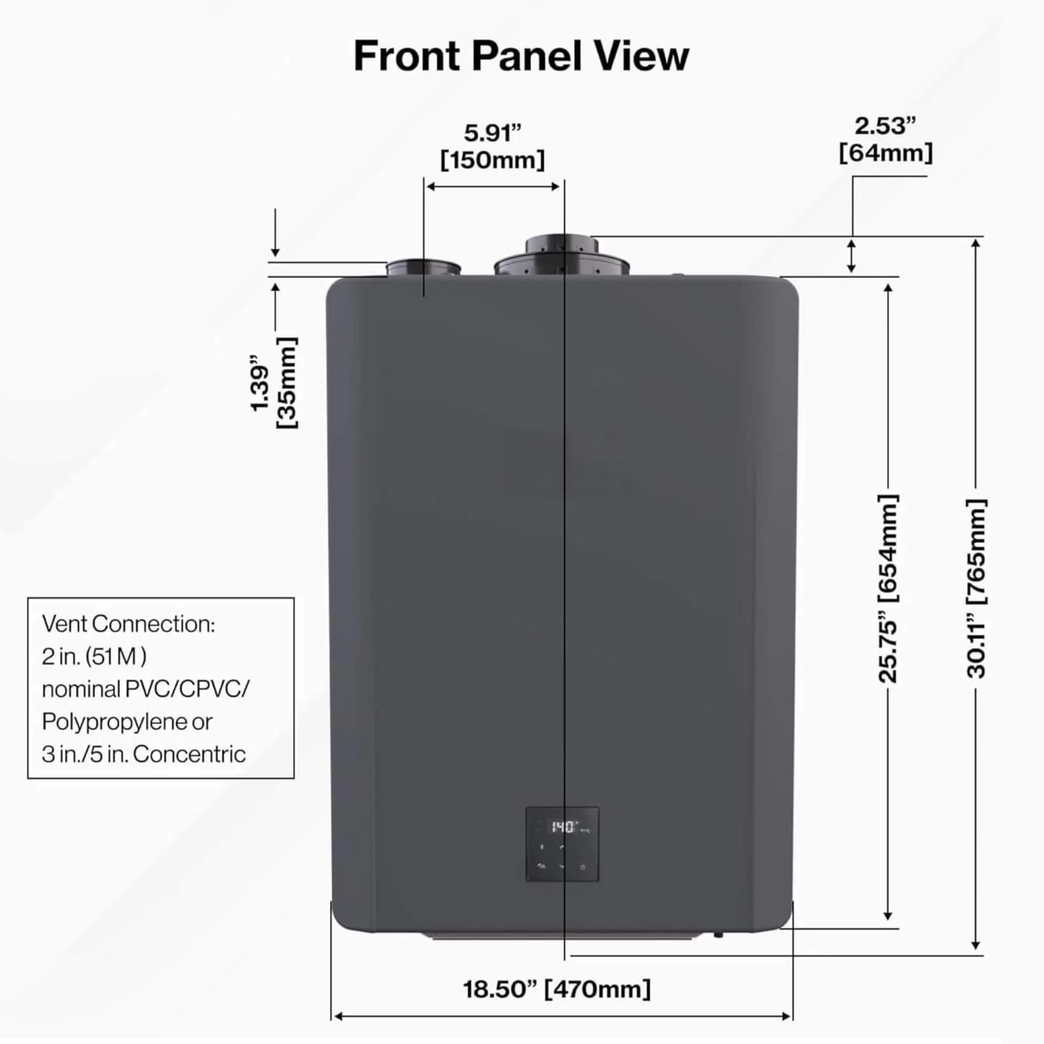 RN 11.0 GPM Outdoor Commercial High-Efficiency Tankless Water Heater (SAK75016) - Image 6