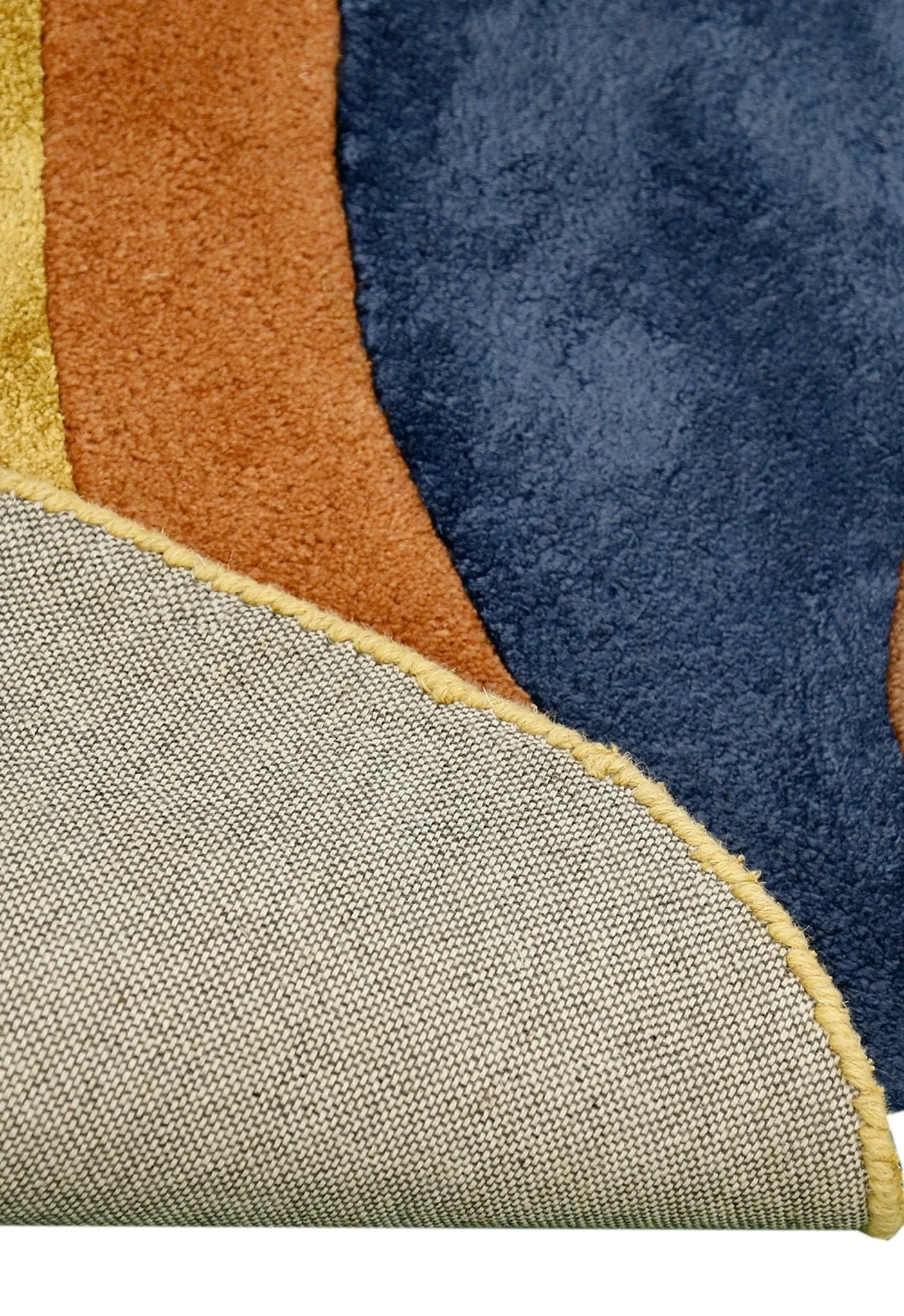 Riverstone Pattern Multicolor Hand Tufted 5x8 Wool Rug - Image 3