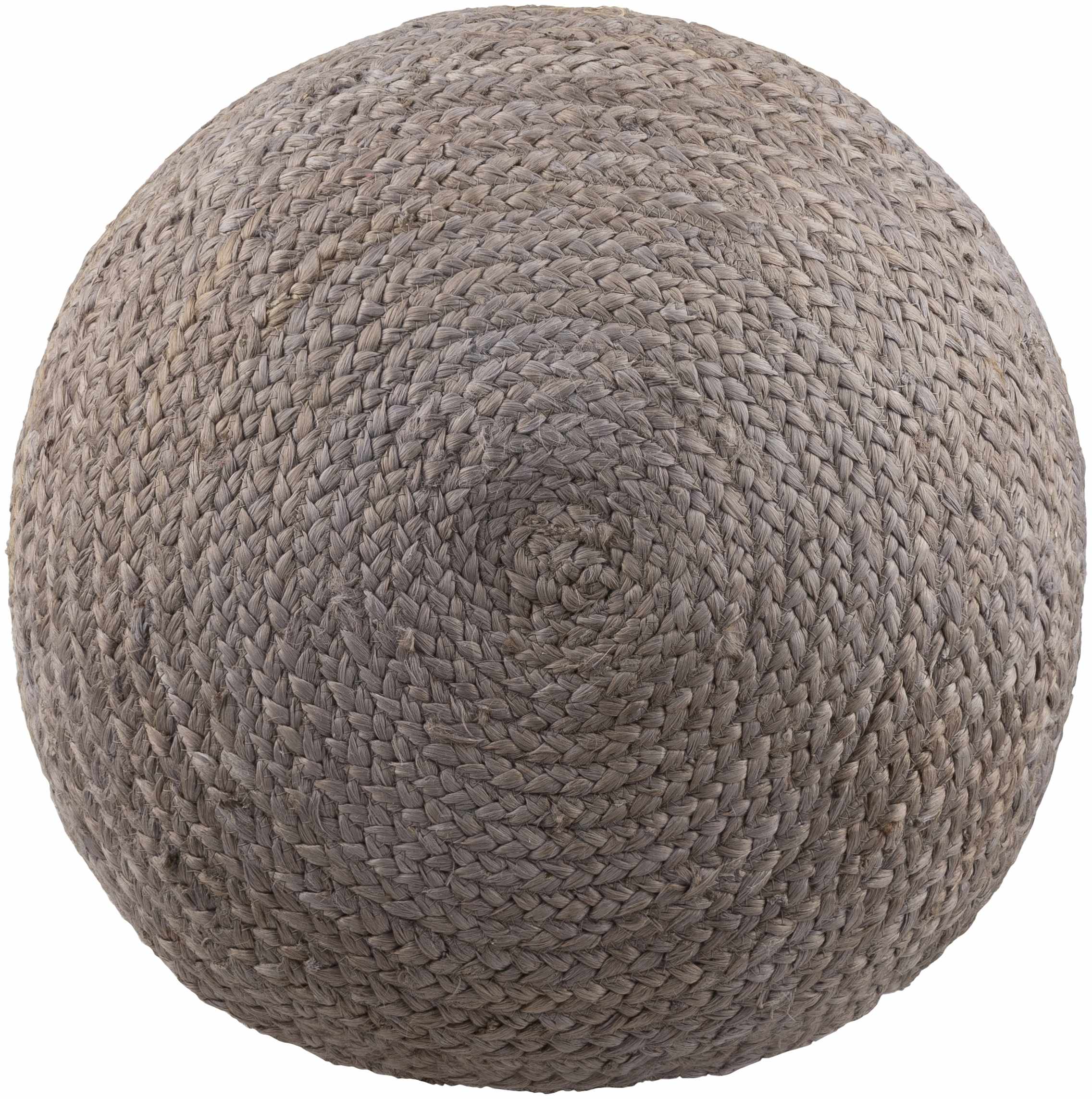 Rockaway Gray Knitted Jute Pouf - Image 7