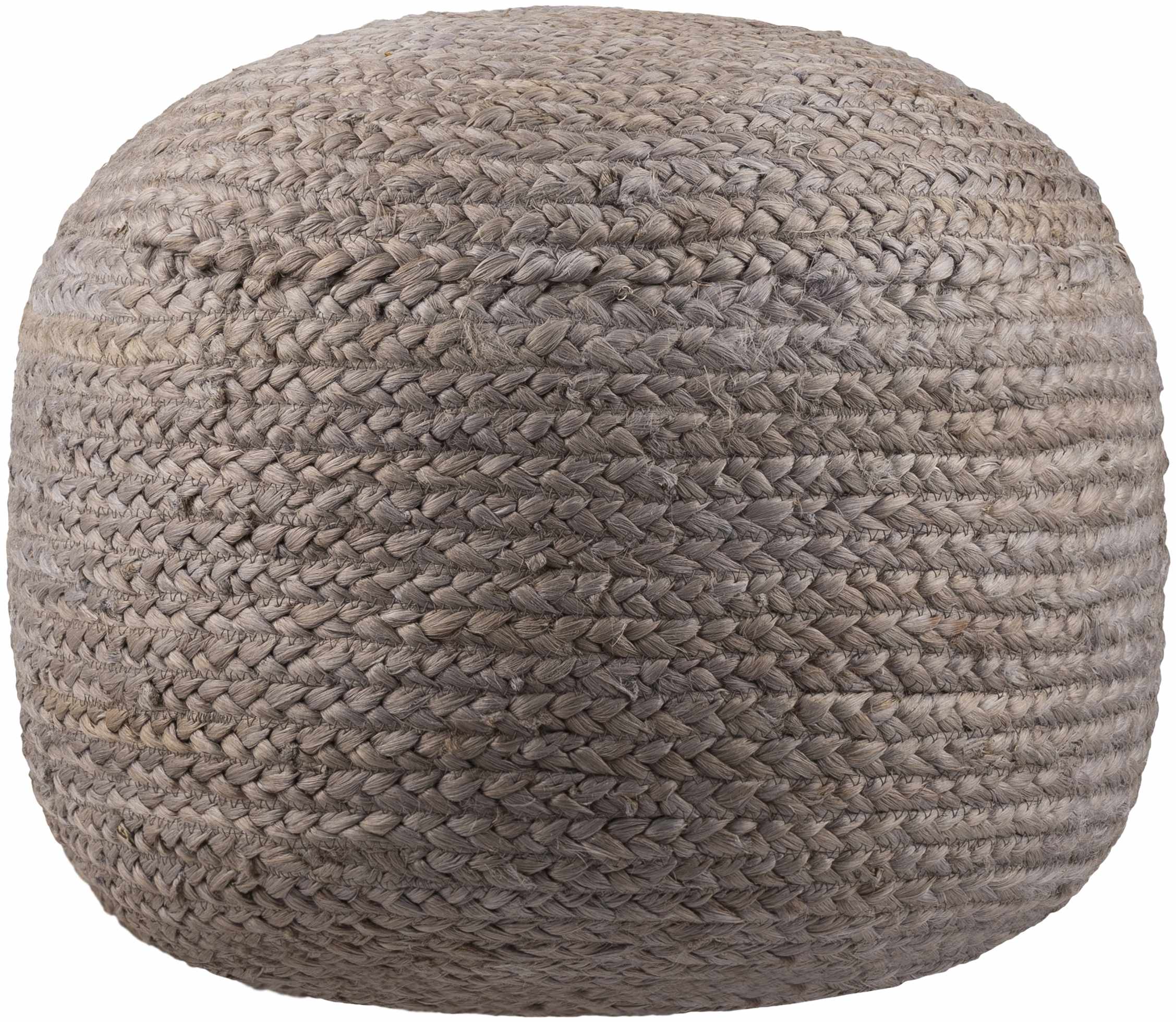Rockaway Gray Knitted Jute Pouf - Image 8