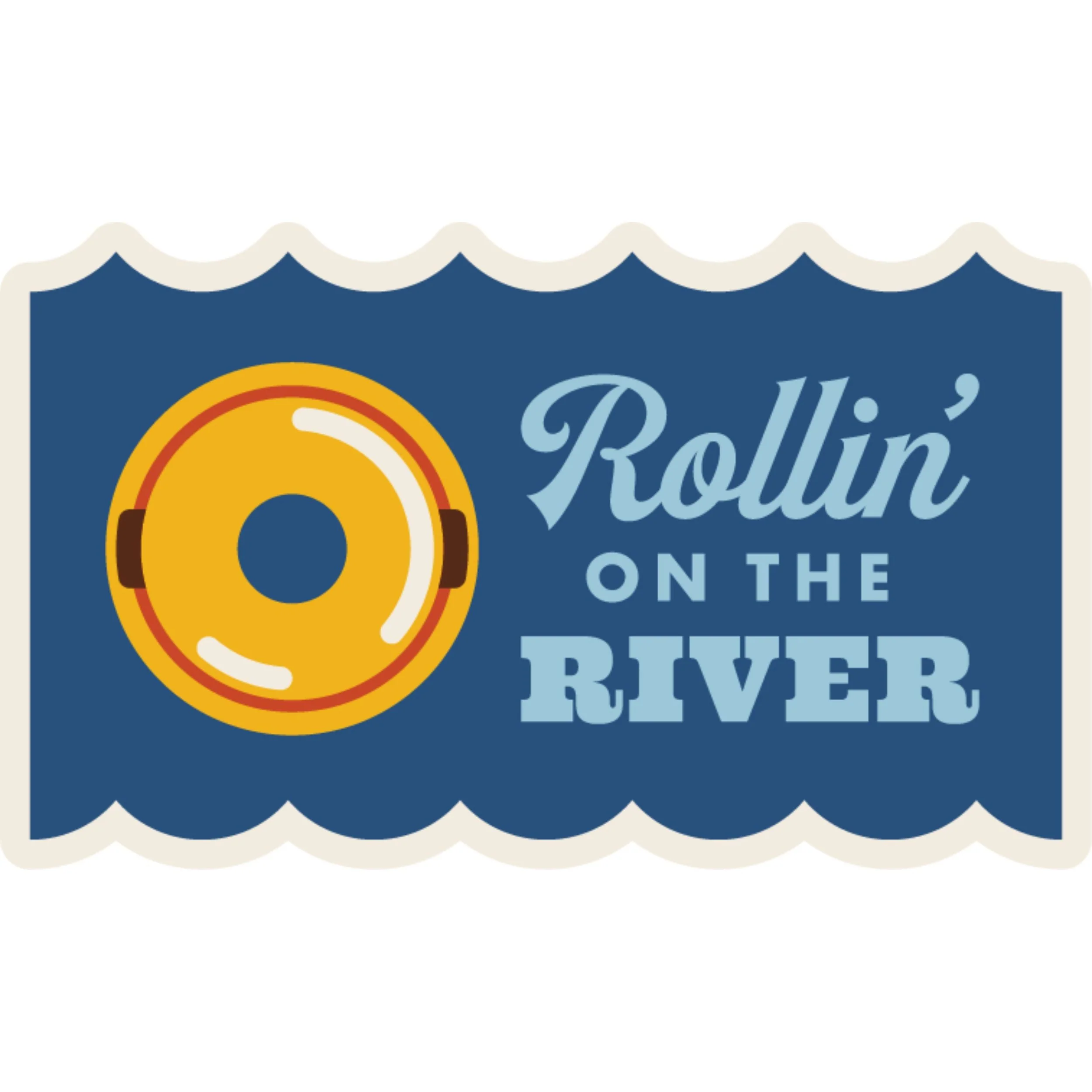 Rollin' On The River Sticker | HEARTlandia