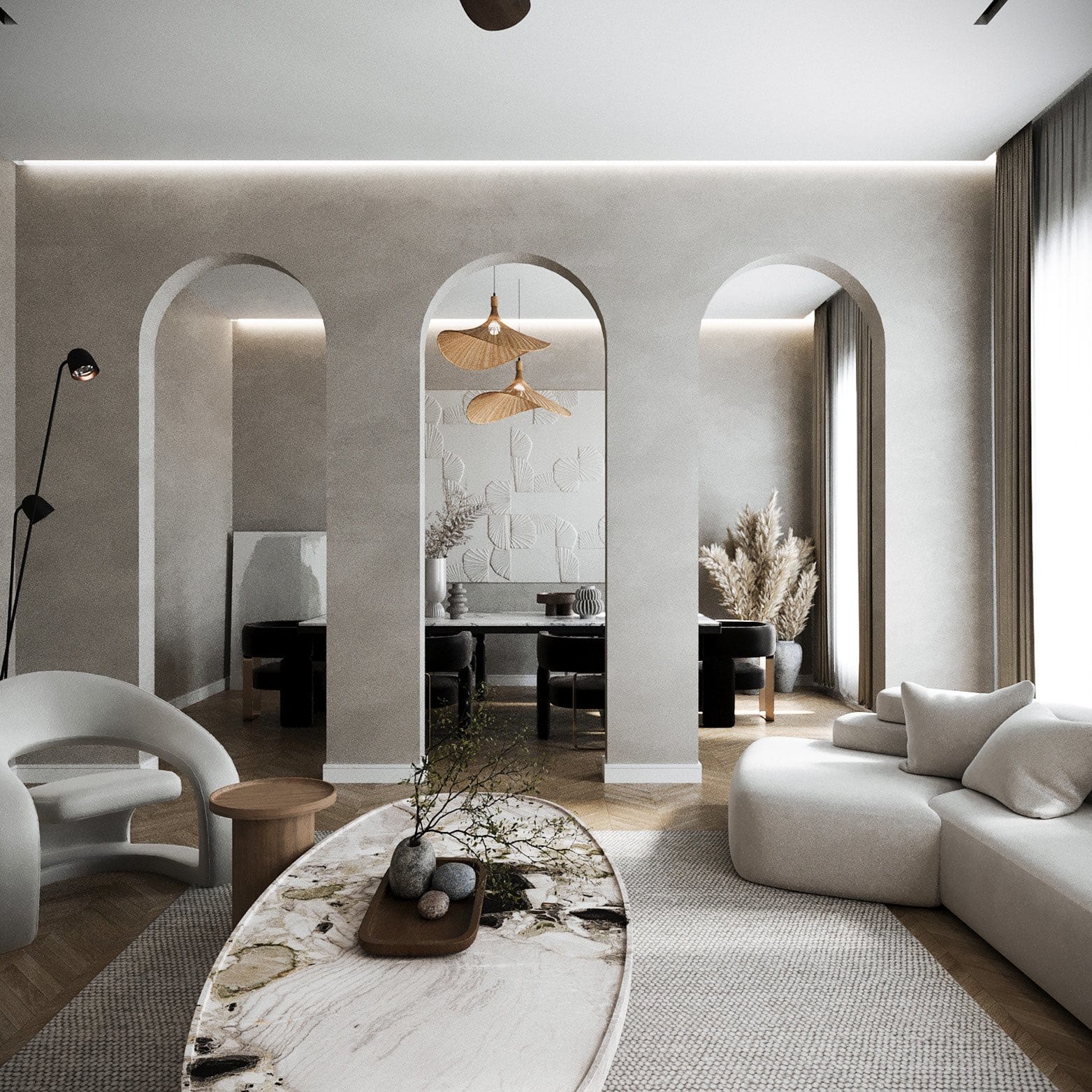 Romolo Oval Coffee Table - Image 10