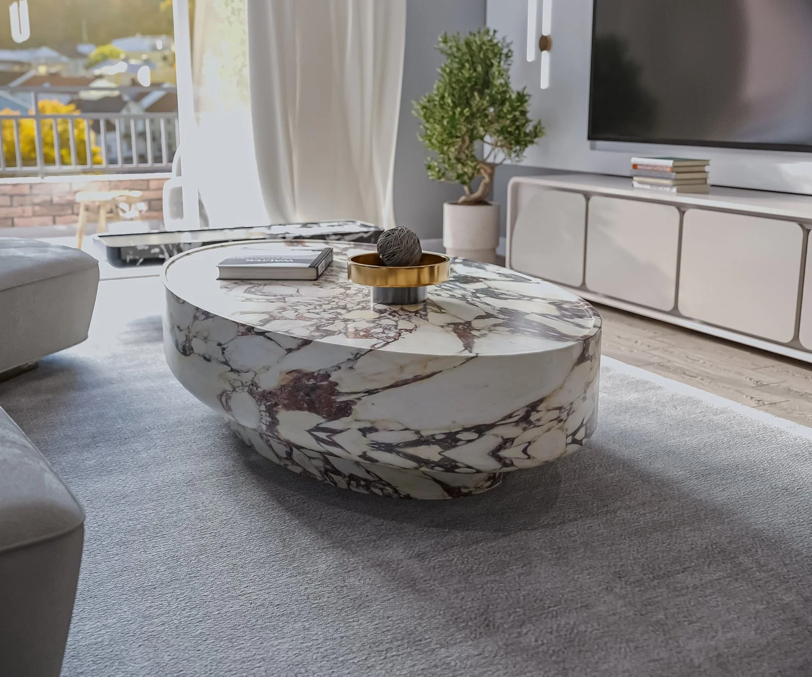 Romolo Oval Coffee Table - Image 6