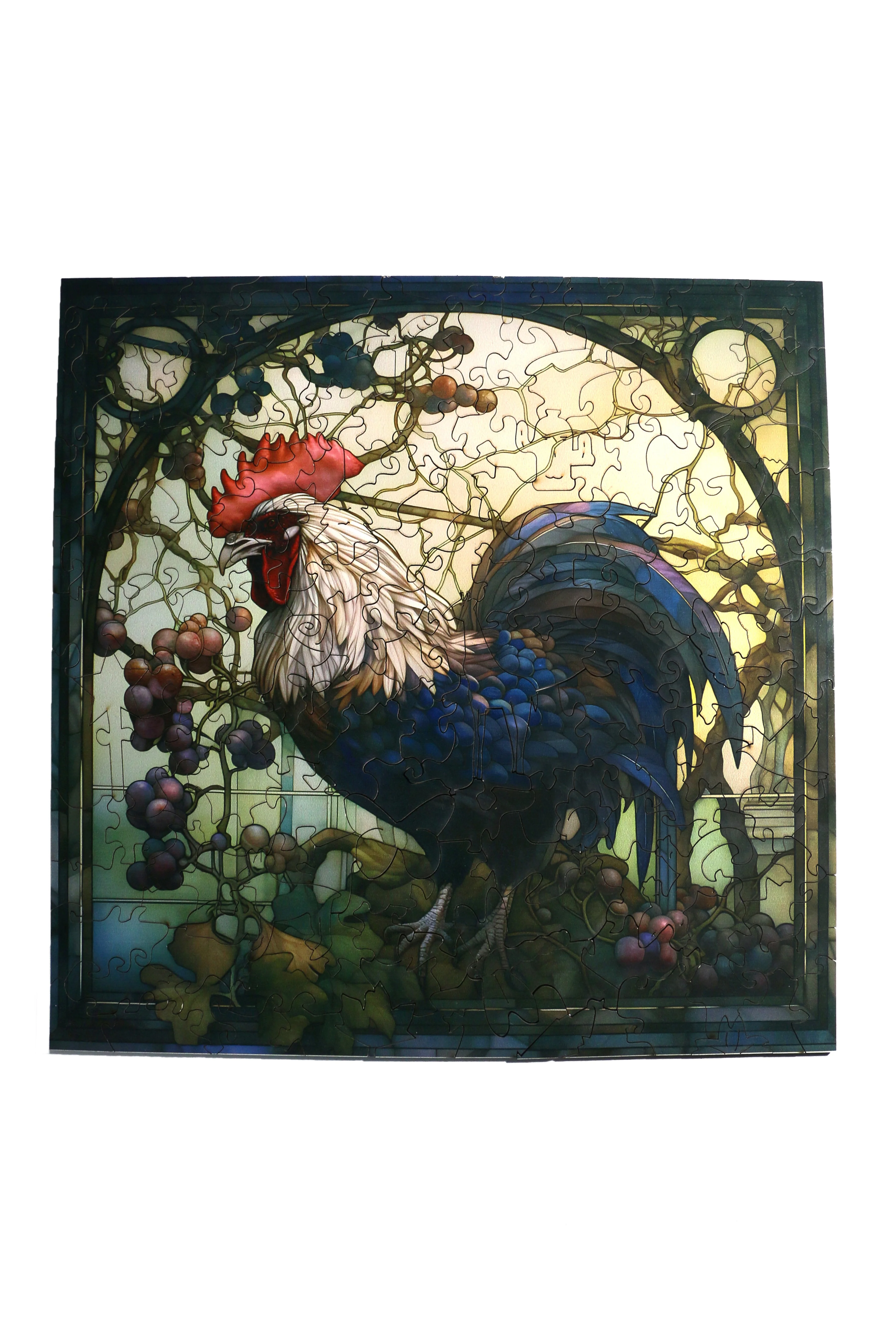 Rooster in Garden - Jigsaw Wooden Puzzle by Wizardi F07N9-17 - Image 4