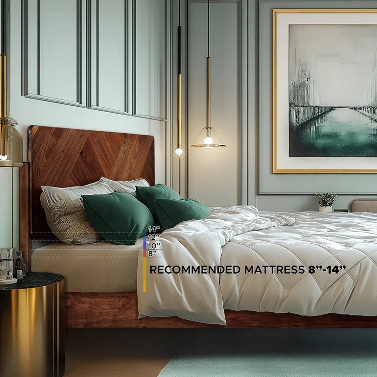 Rorns Bifrost Platform Bed Frame With Headboard for Modern Bedrooms - Image 17