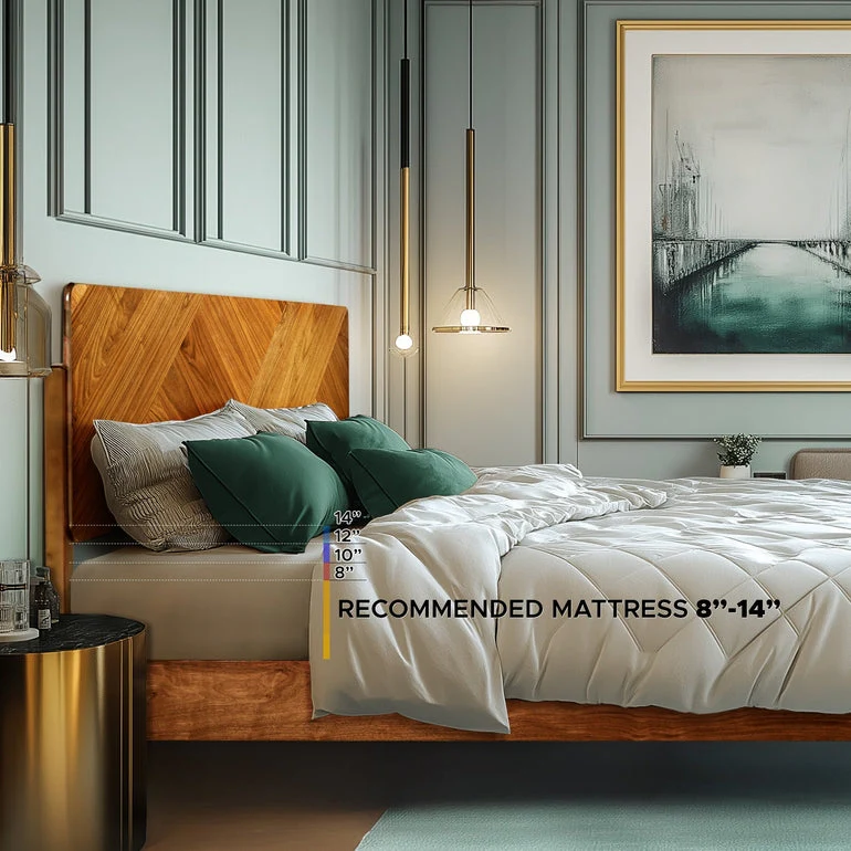 Rorns Bifrost Platform Bed Frame With Headboard for Modern Bedrooms - Image 7