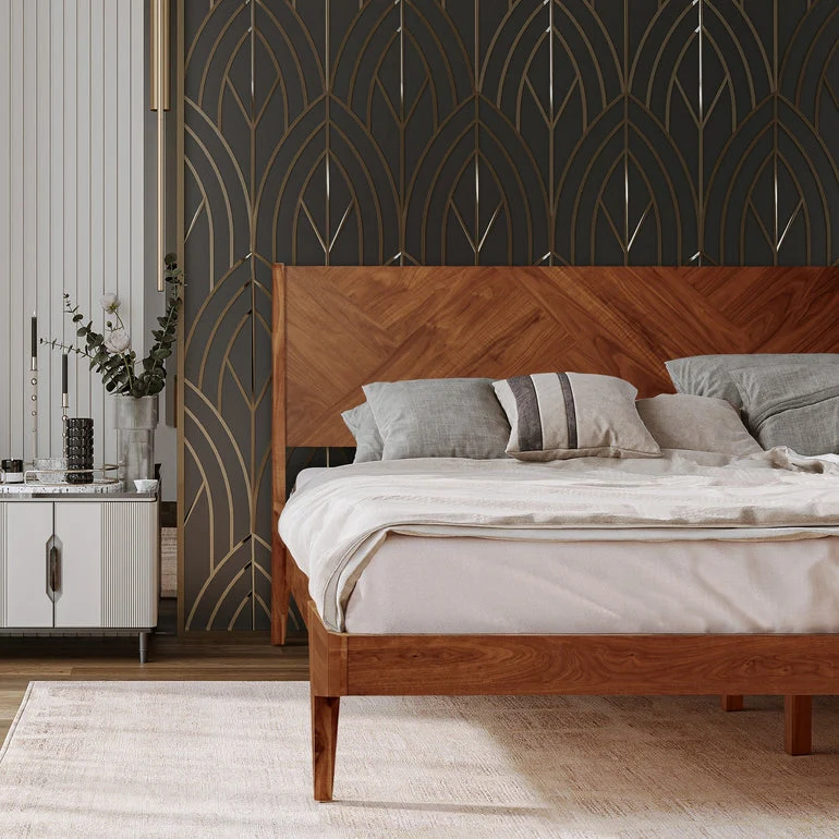 Rorns Gazelle Platform Bed Frame With Headboard for Ultimate Comfort - Image 13