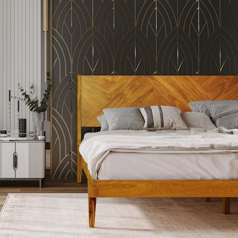 Rorns Gazelle Platform Bed Frame With Headboard for Ultimate Comfort - Image 5