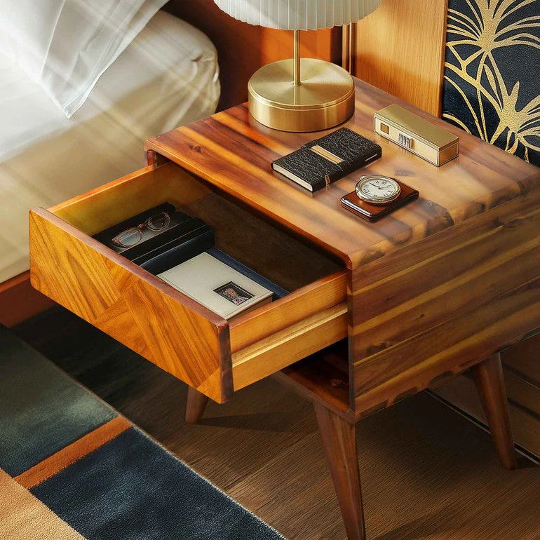 Rorns Laden Nightstand with Drawer - Stylish and Functional Bedroom Storage - Image 4
