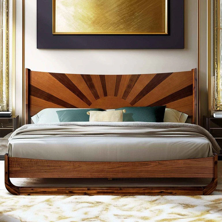Rorns Sunset Platform Bed Frame With Headboard for Ultimate Bedroom Style - Image 11