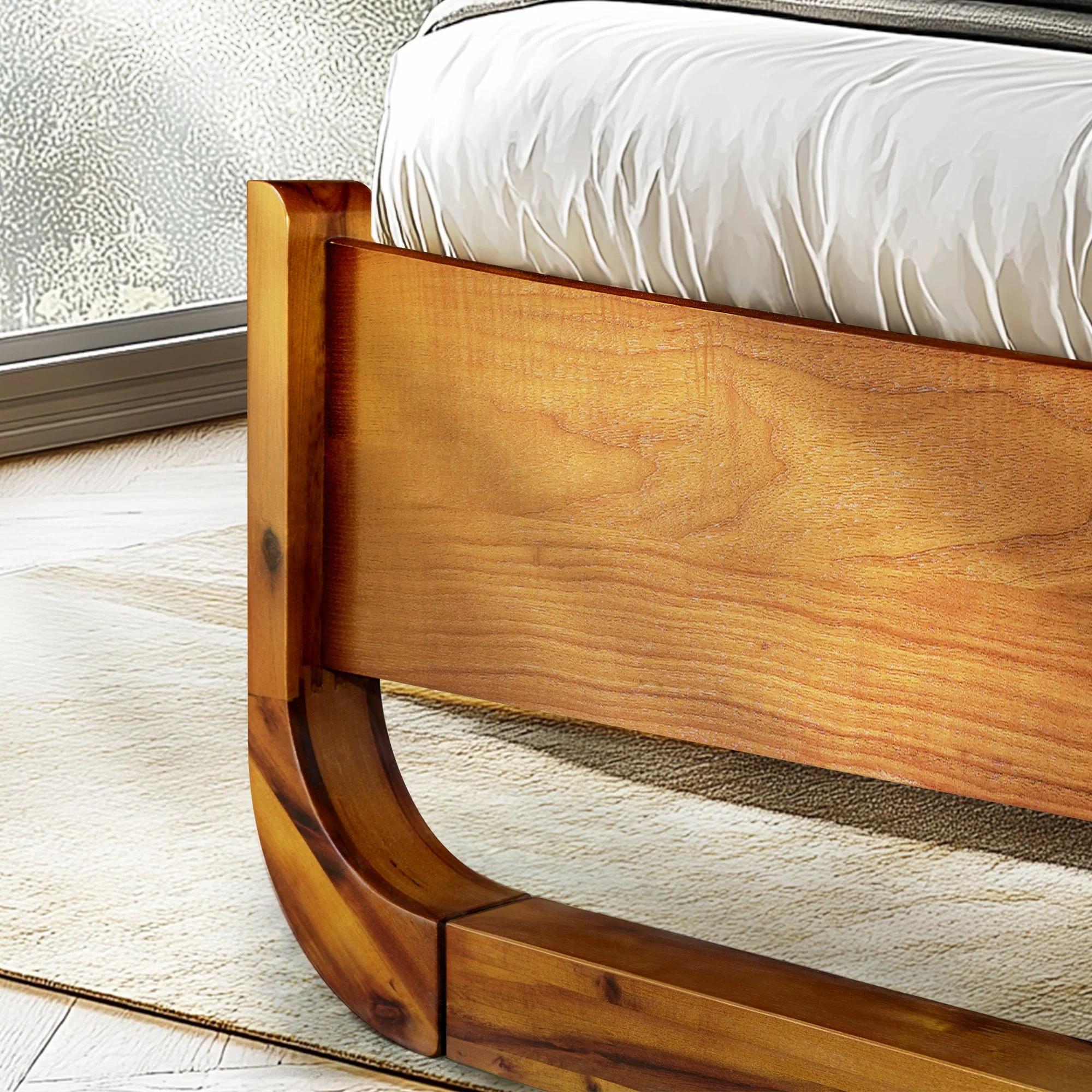 Rorns Sunset Platform Bed Frame With Headboard for Ultimate Bedroom Style - Image 6