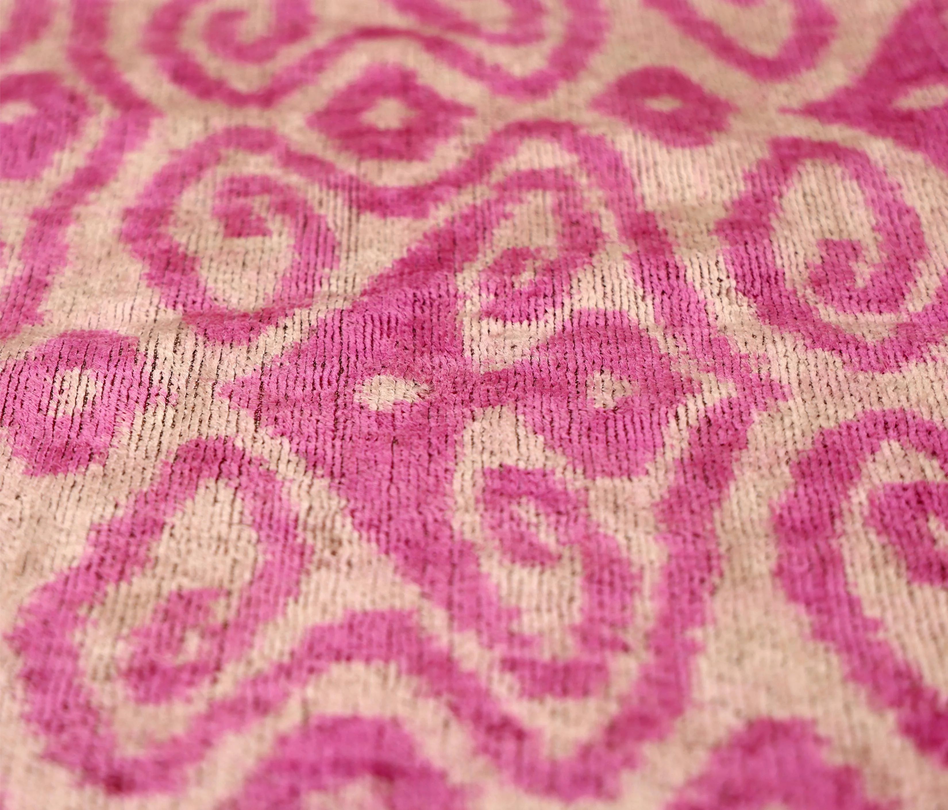 Rose Silk Velvet Pillow 16x24 Handmade Luxury Lumbar Cushion - Image 2