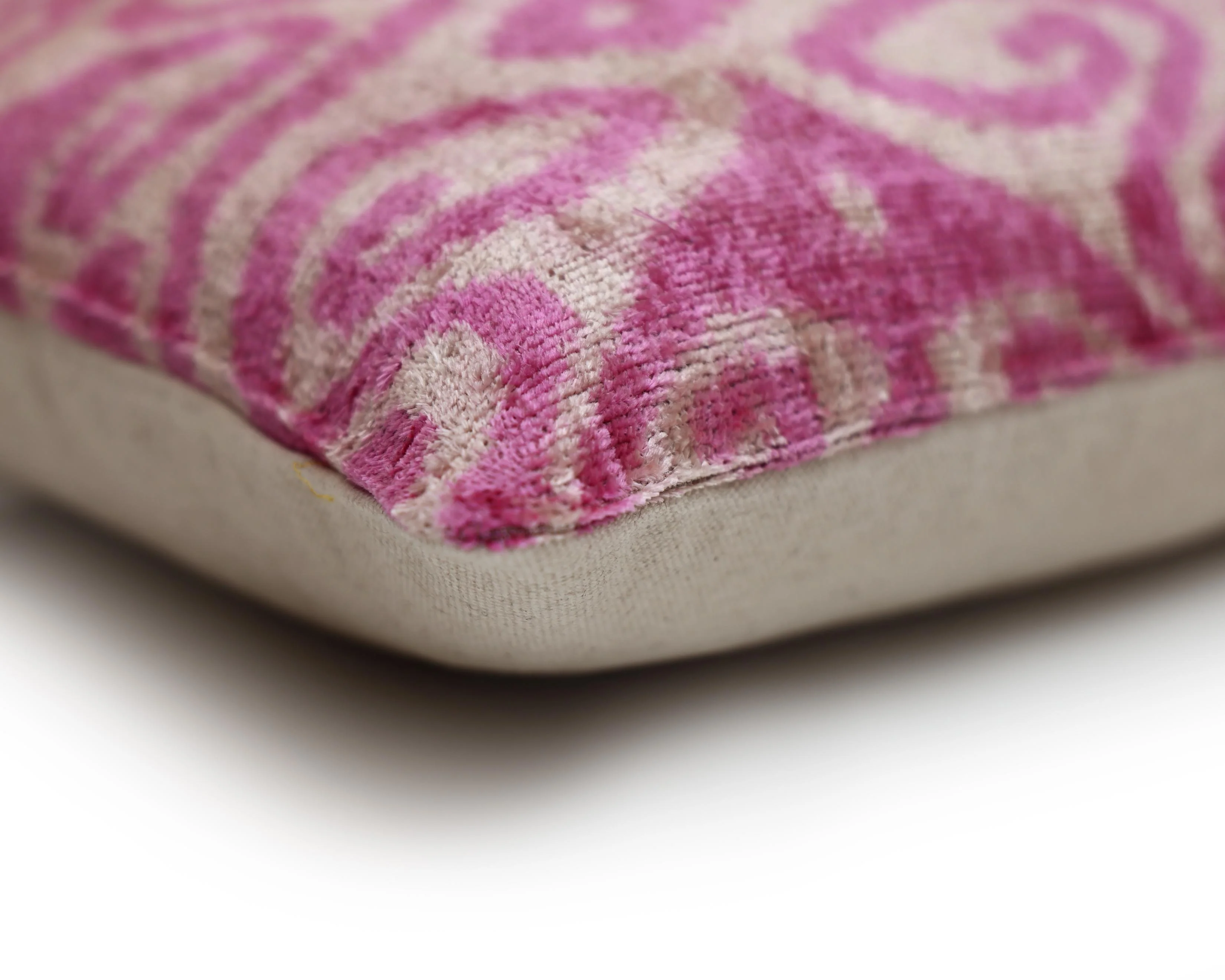 Rose Silk Velvet Pillow 16x24 Handmade Luxury Lumbar Cushion - Image 8