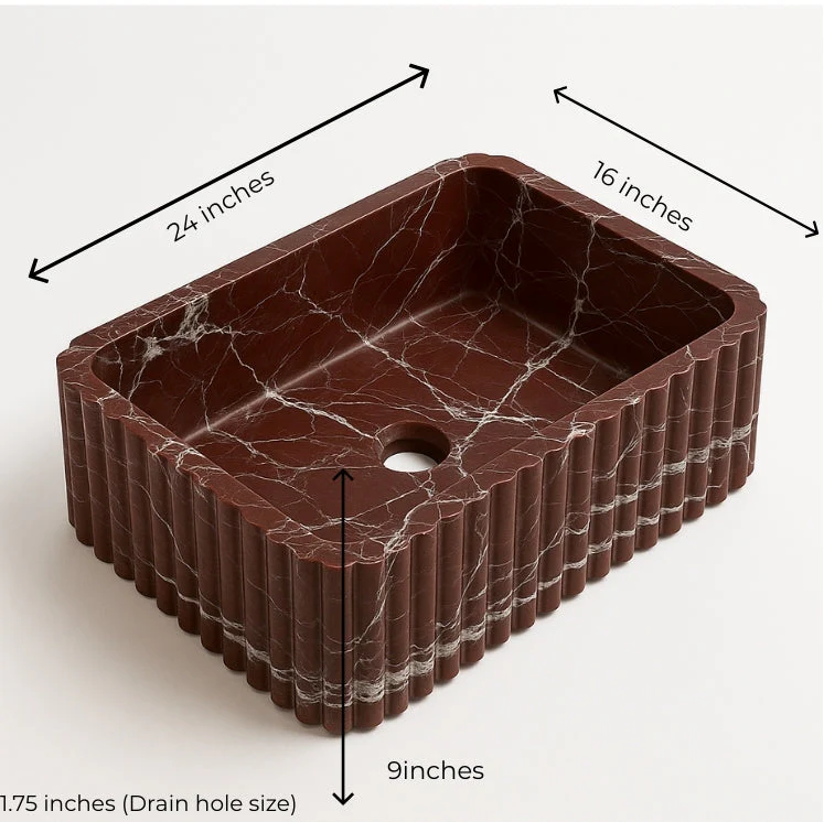 Rosso Marble Sink - Image 2