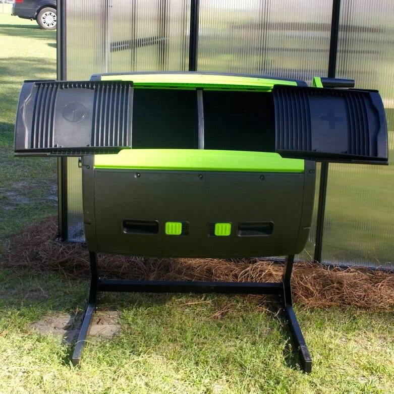 Rotating 65-Gallon Compost Bin Tumbler with 2 Compartments - Image 2