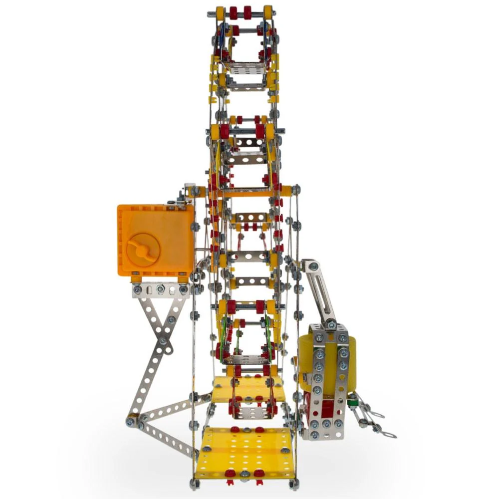 Rotating Motorized with LED Lights Metal Ferris Wheel Model Kit (954 Pieces) 14 Inches - Image 5