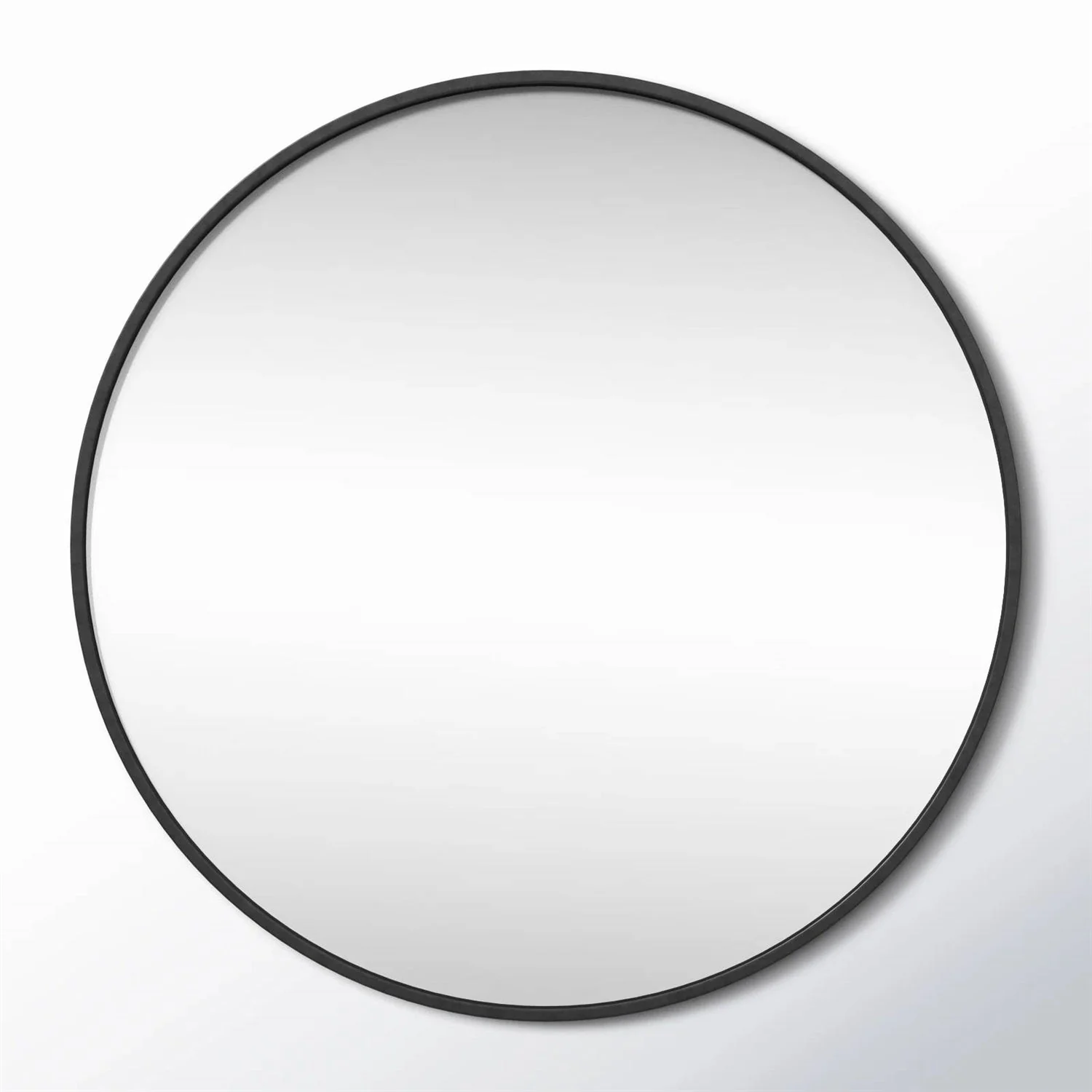 Round 39-inch Wall Mirror in Black - Living Room Bedroom Accent Bathroom Mirror - Image 3